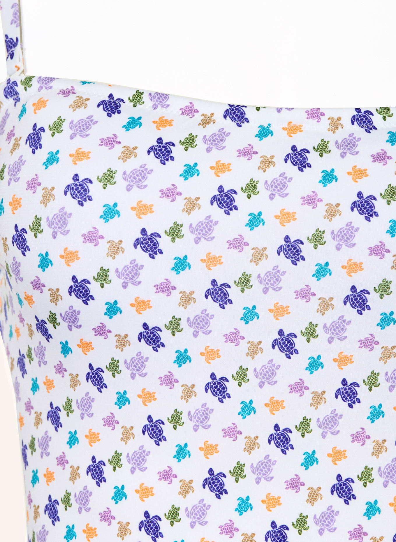 VILEBREQUIN Maillot de bain bandeau MICRO FACETTE: BLANC / LILAS CLAIR / BLEU