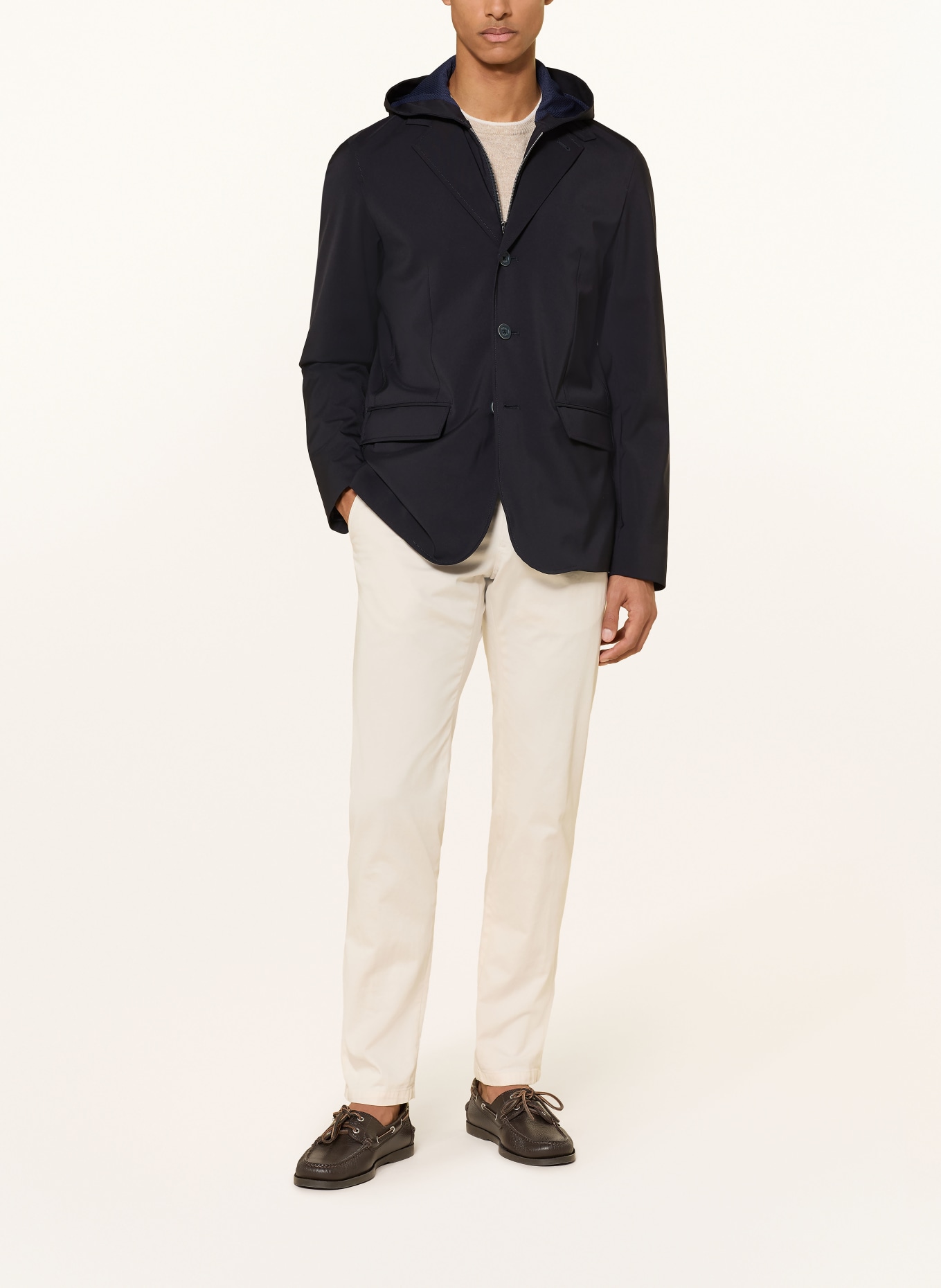 HERNO Parka s odnímatelnou kapucí: TMAVĚ MODRÁ