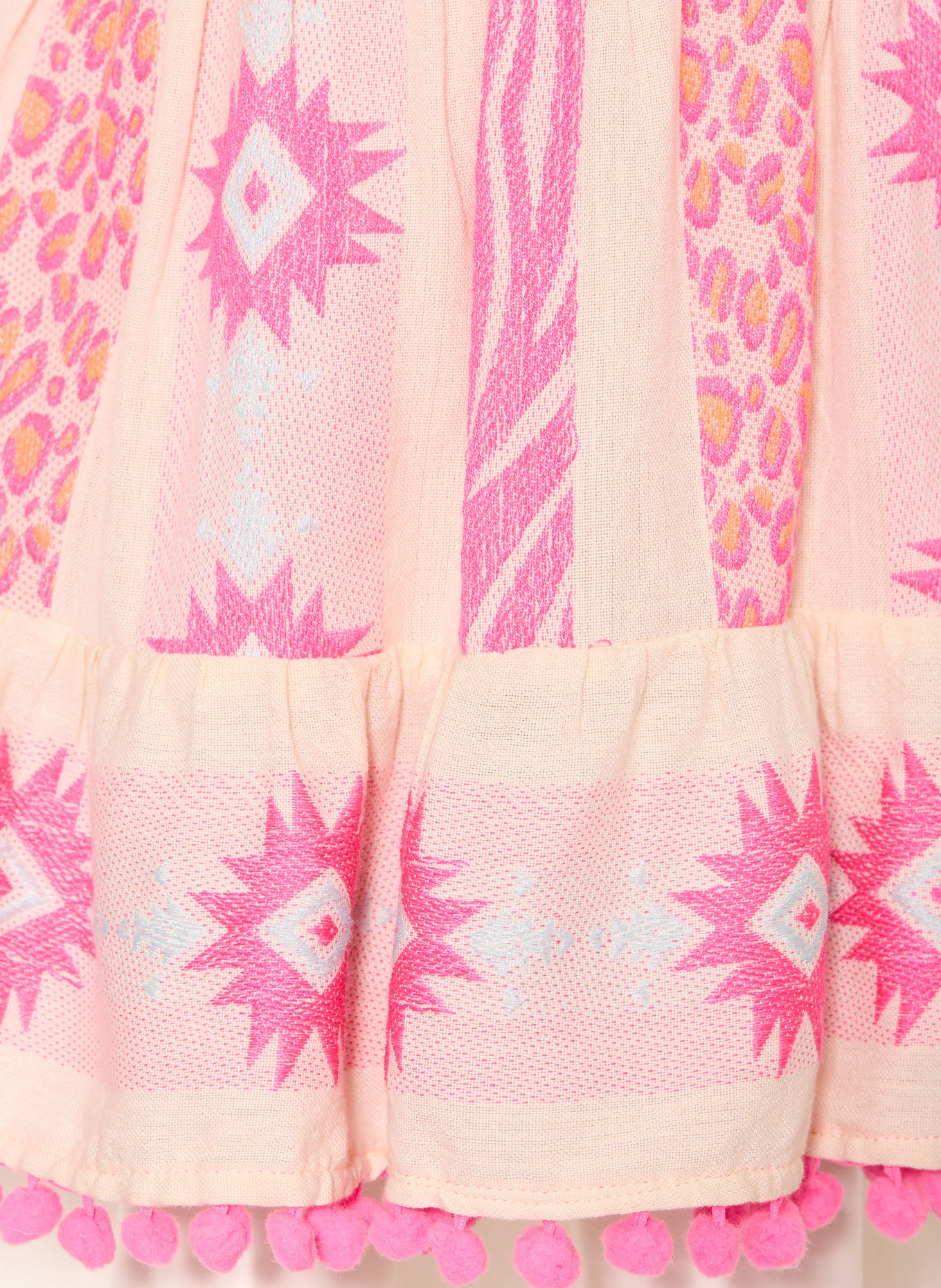 DANAMADE Kleid: BEIGE / NEONPINK / NEONORANGE