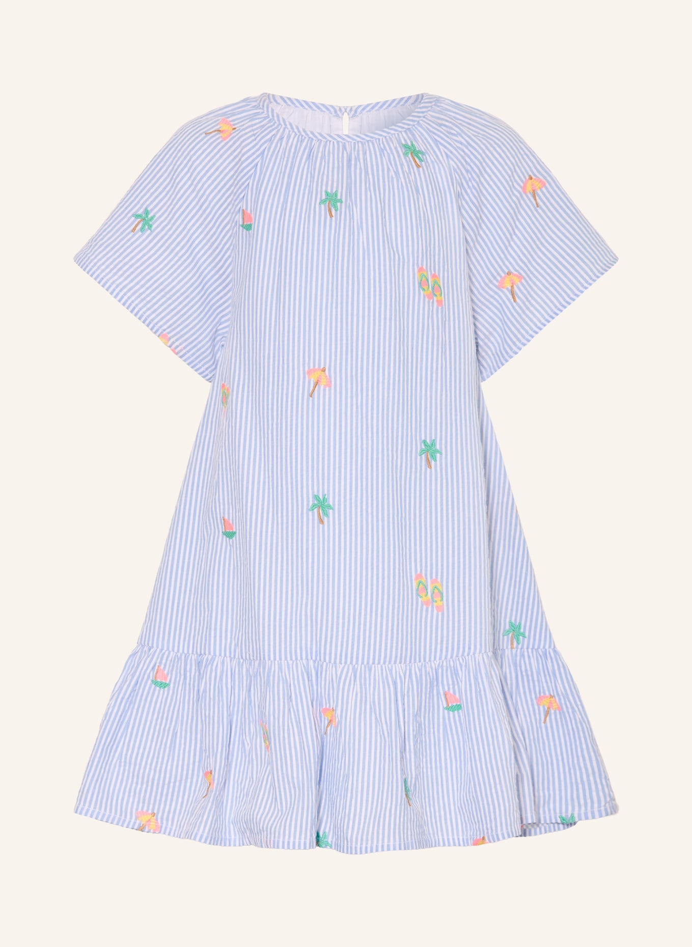 DANAMADE Kleid: WEISS / HELLBLAU