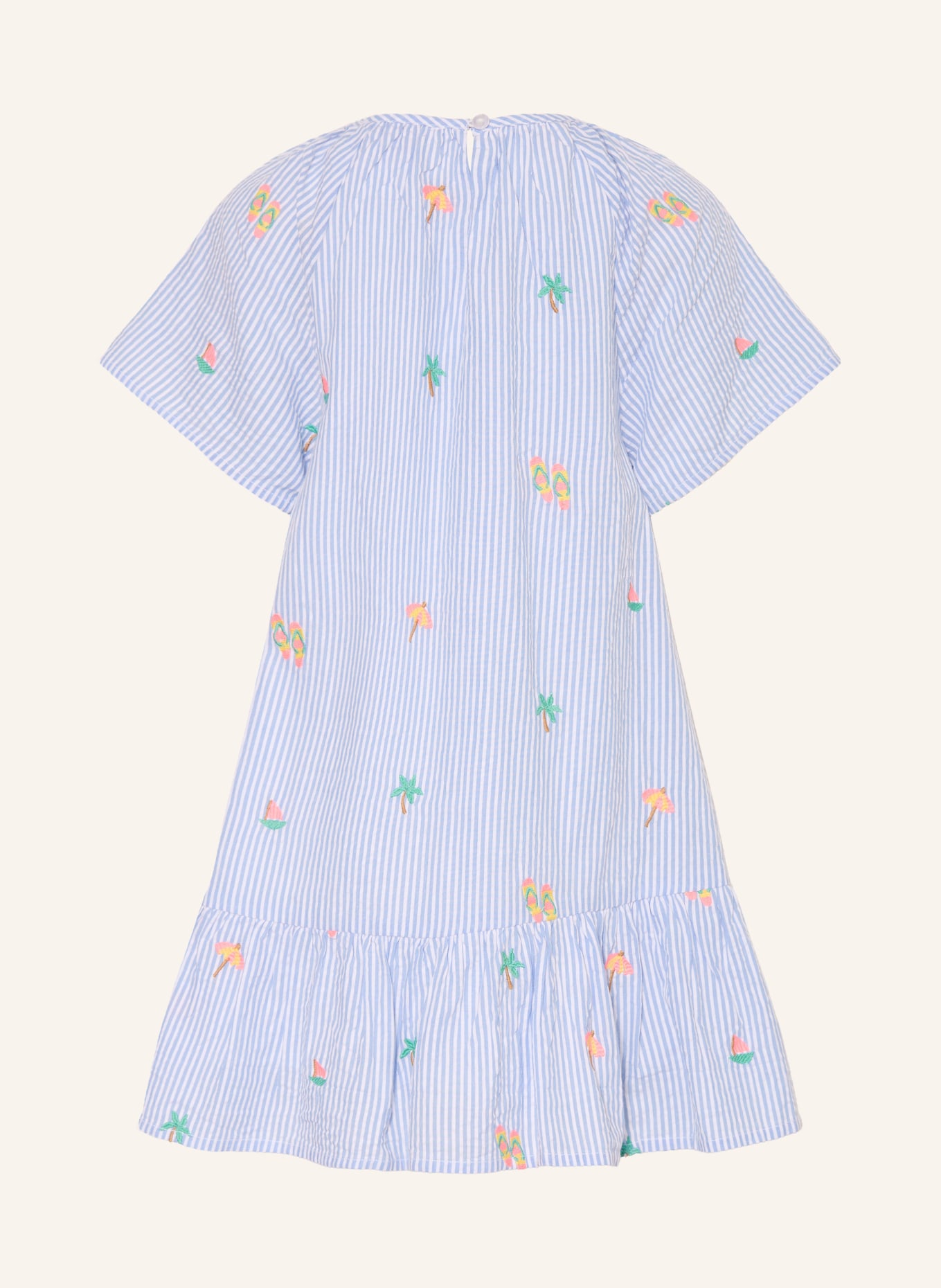 DANAMADE Kleid: WEISS / HELLBLAU