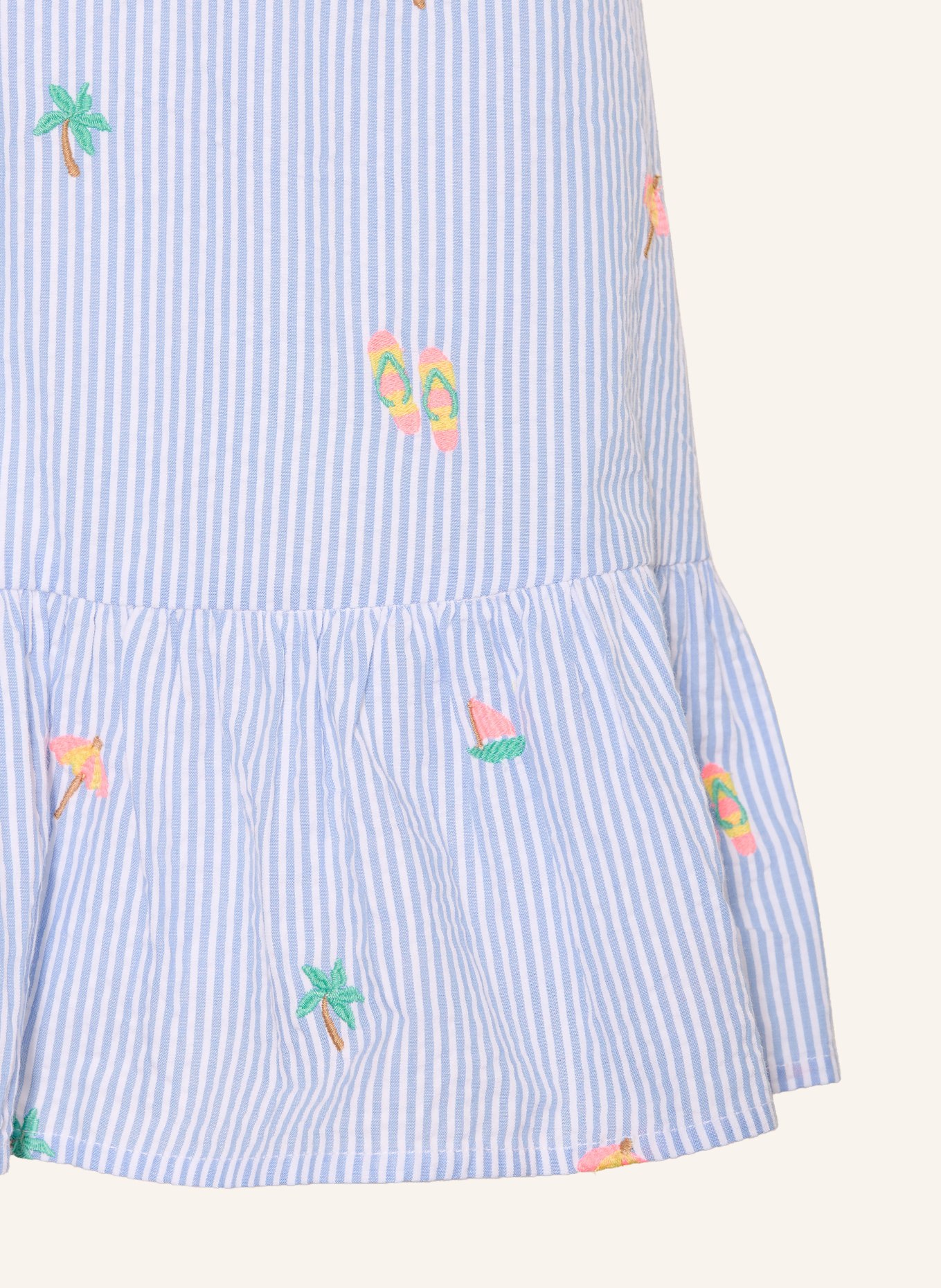 DANAMADE Kleid: WEISS / HELLBLAU