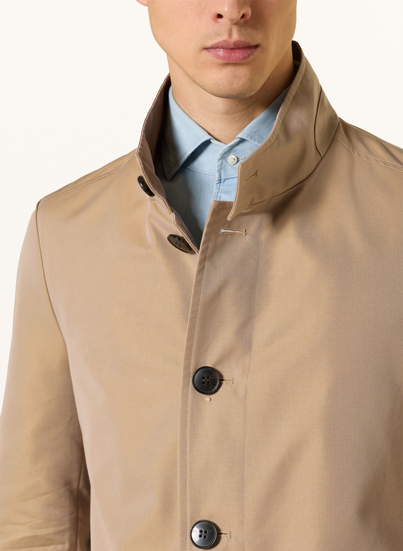 STROKESMAN'S Manteau FOREMAN avec cache amovible: BEIGE