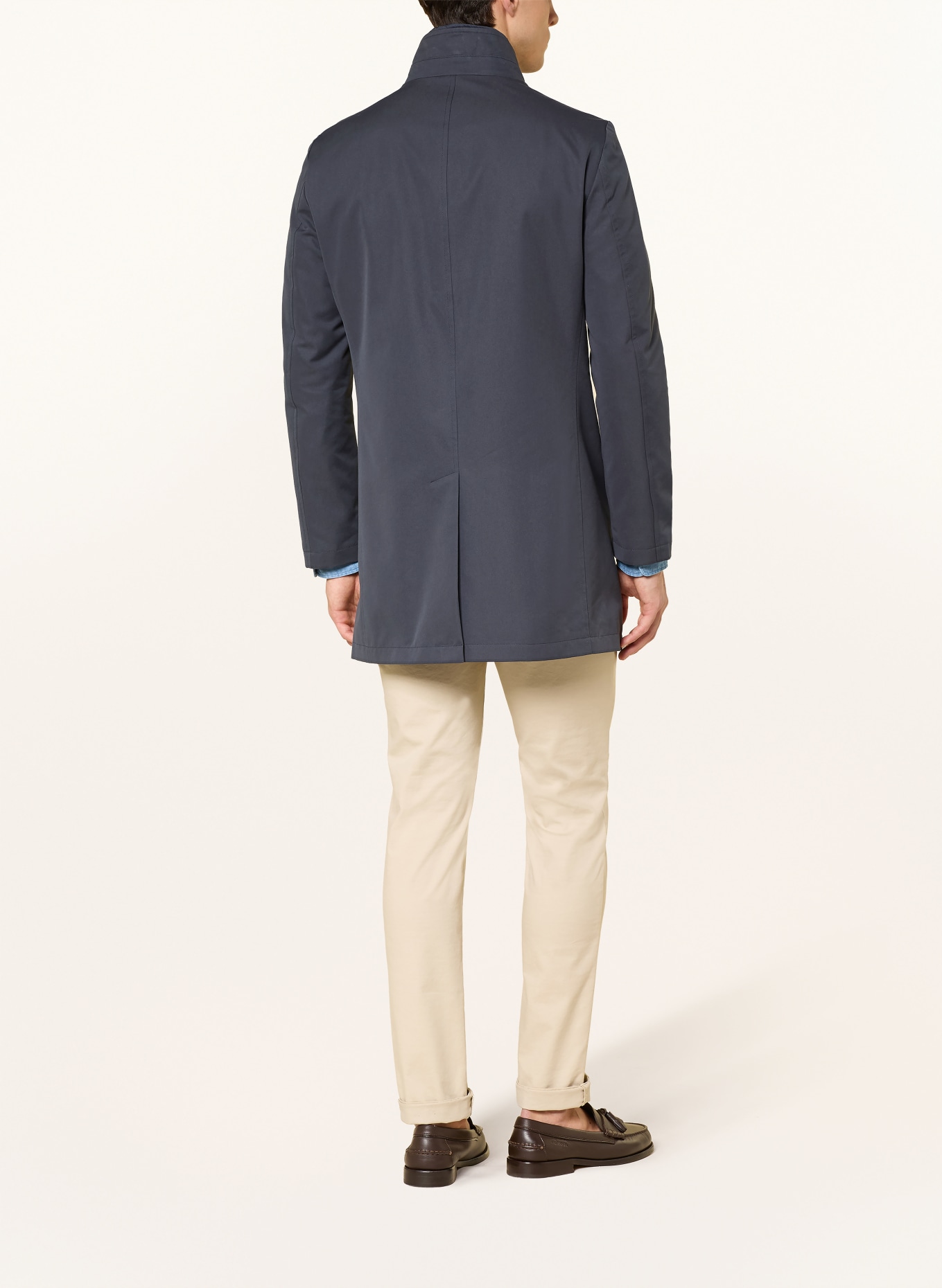 STROKESMAN'S Mantel FOREMAN mit herausnehmbarer Blende: DUNKELBLAU