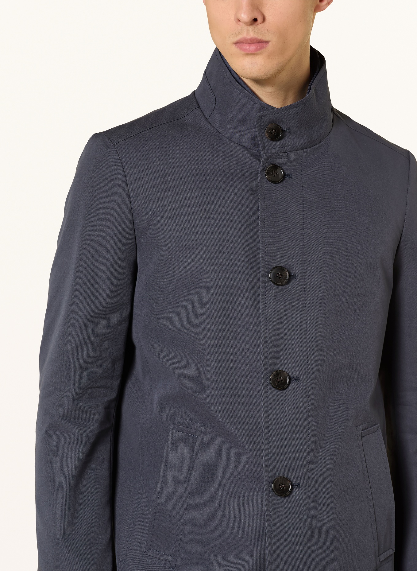 STROKESMAN'S Mantel FOREMAN mit herausnehmbarer Blende: DUNKELBLAU