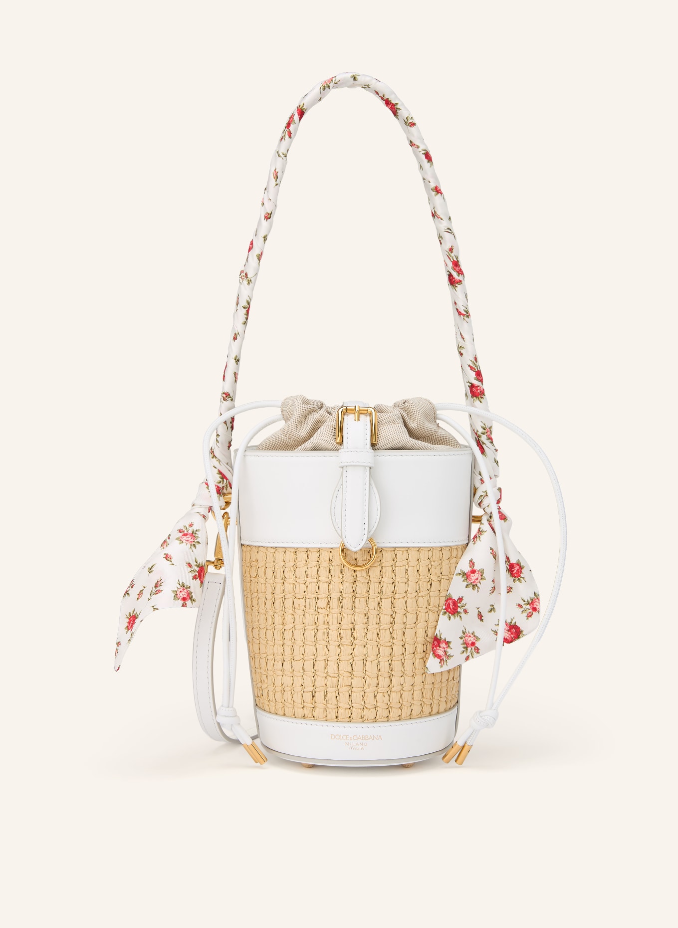 DOLCE & GABBANA Sac à poche CAPRI: CHAMEAU / OR / CRÈME