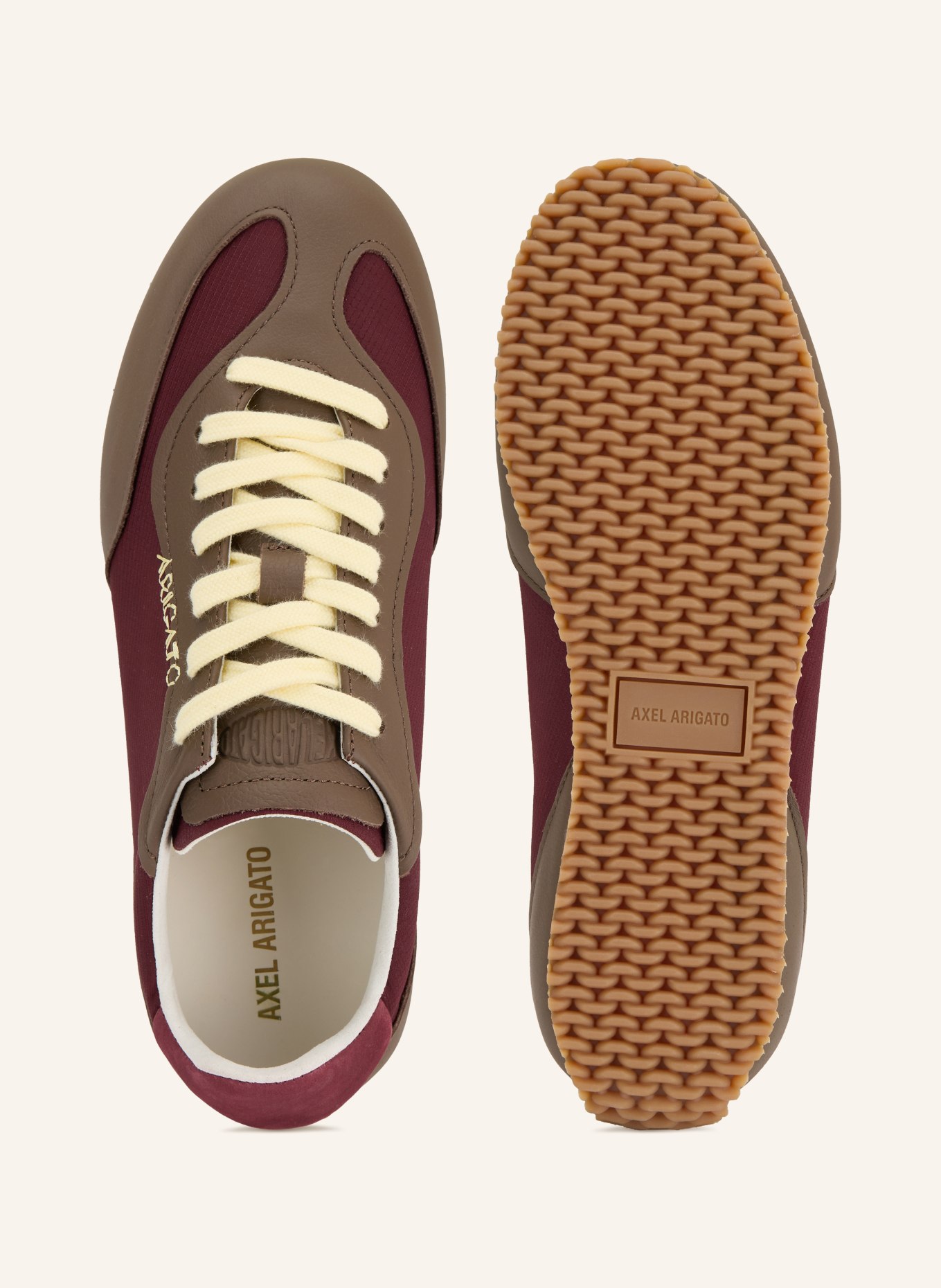 AXEL ARIGATO Sneaker DAZE RUNNER: DONKERROOD / MARRON FONCÉ