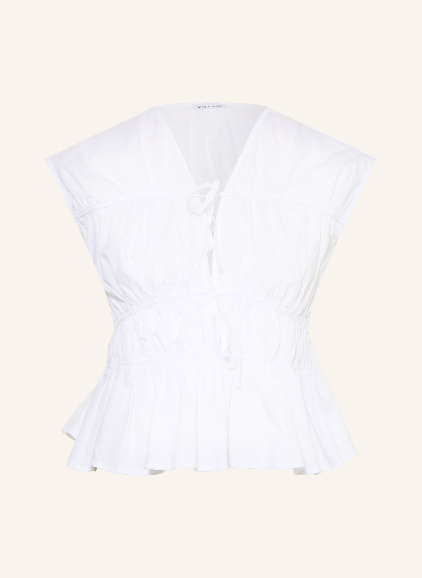 MRS & HUGS Blusentop: WEISS