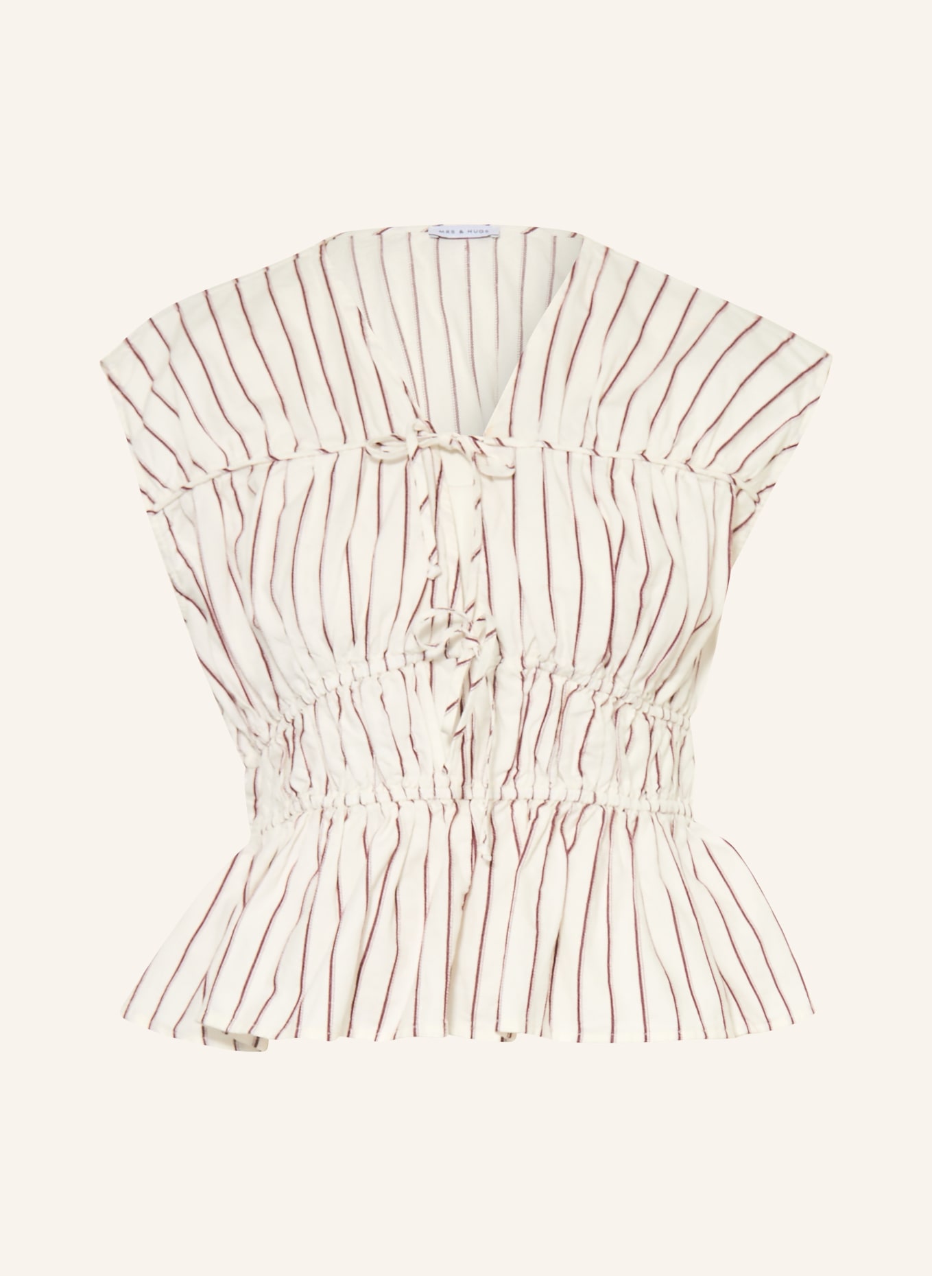 MRS & HUGS chemisier: BLANC / MARRON