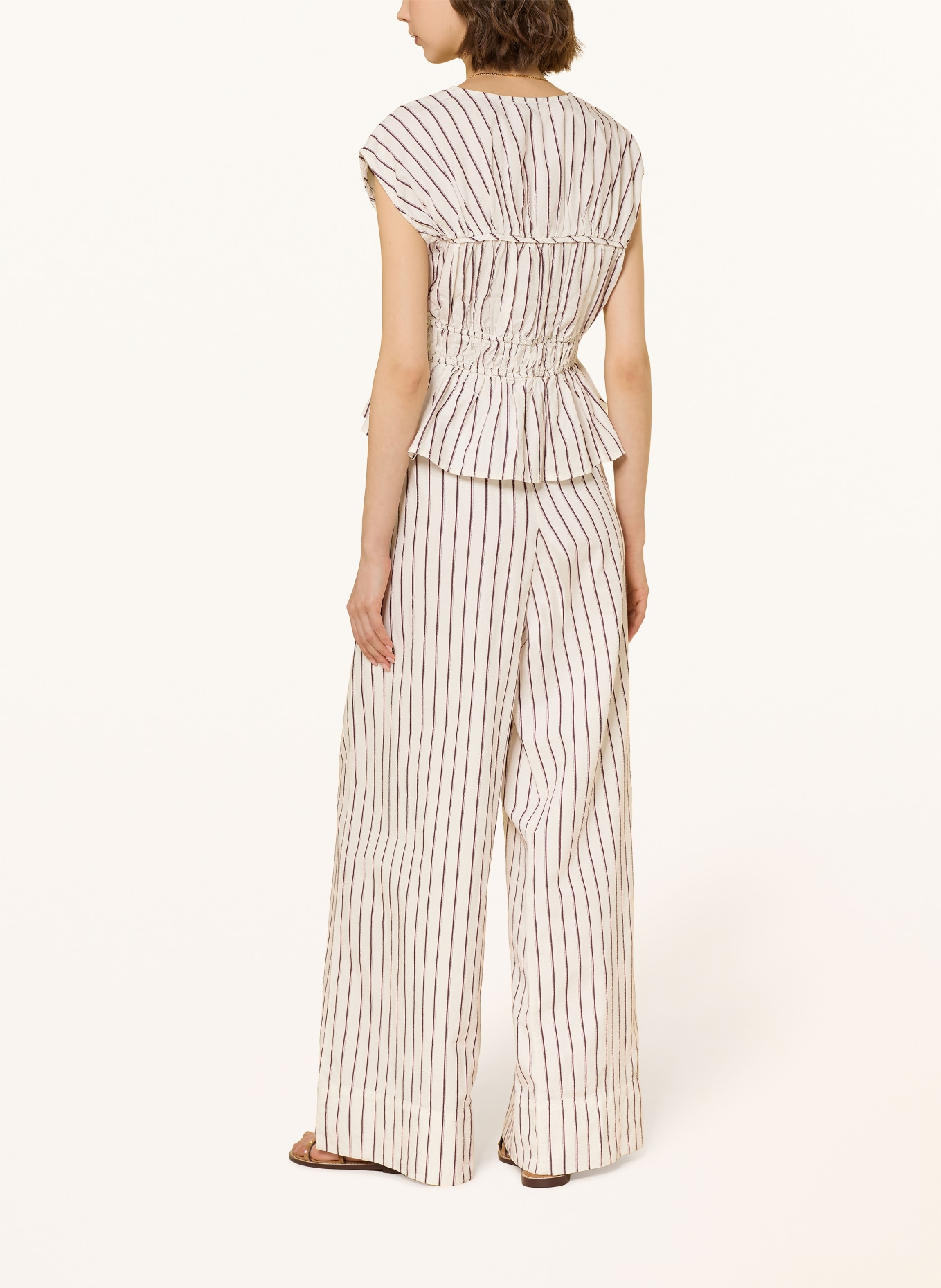 MRS & HUGS chemisier: BLANC / MARRON