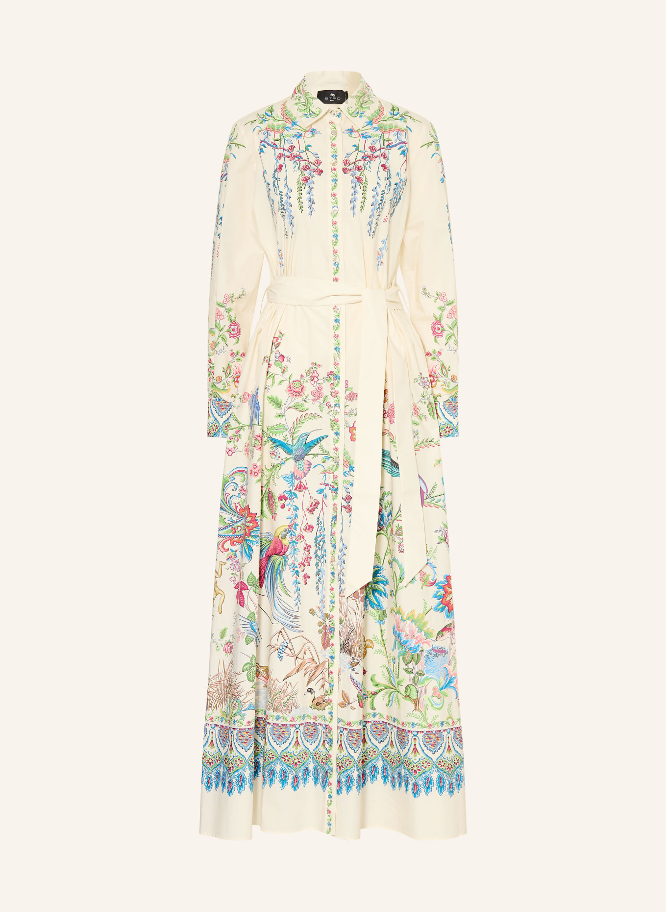 ETRO Hemdblusenkleid: ECRU / ROSA / BLAU