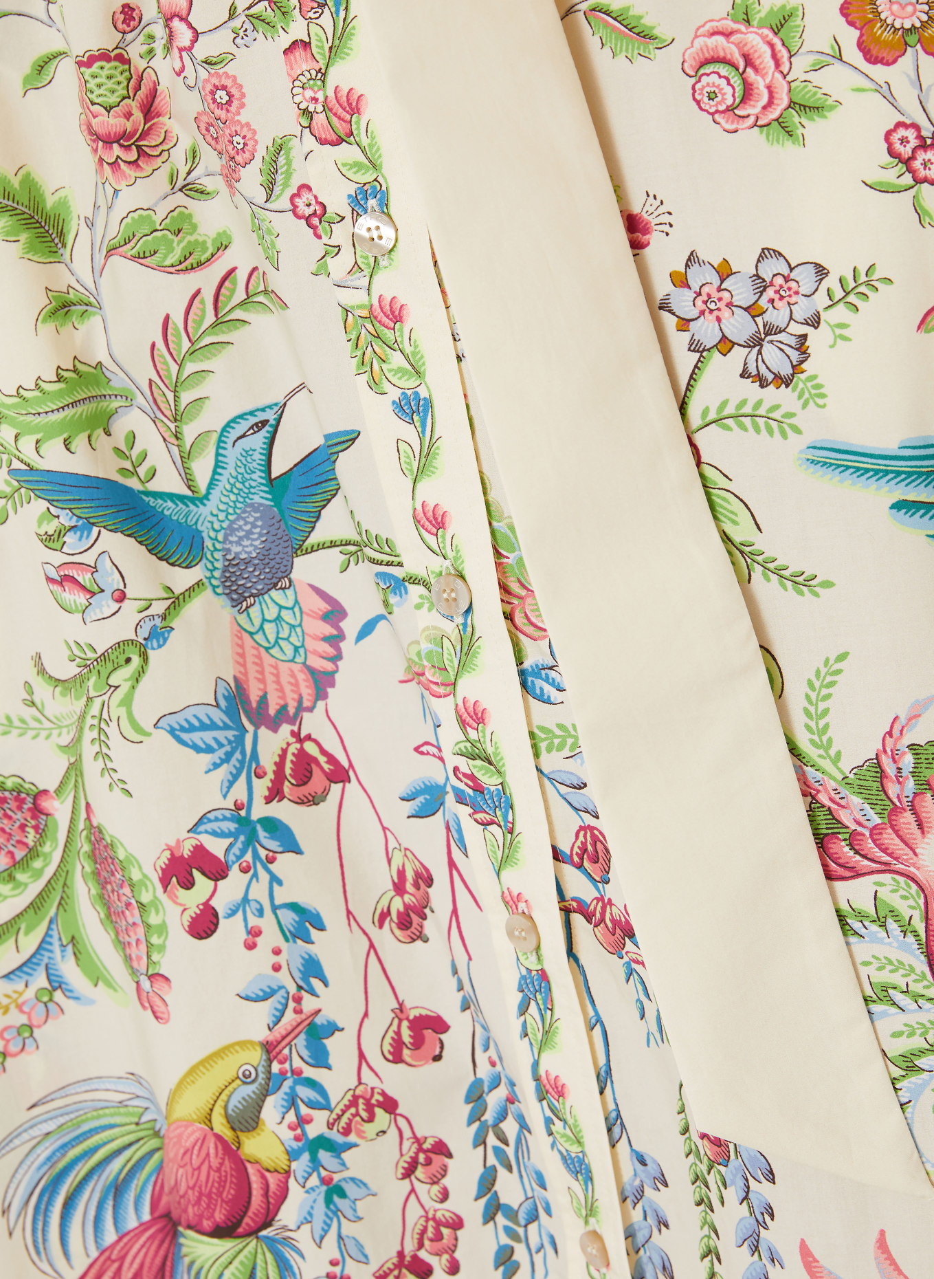 ETRO Hemdblusenkleid: ECRU / ROSA / BLAU