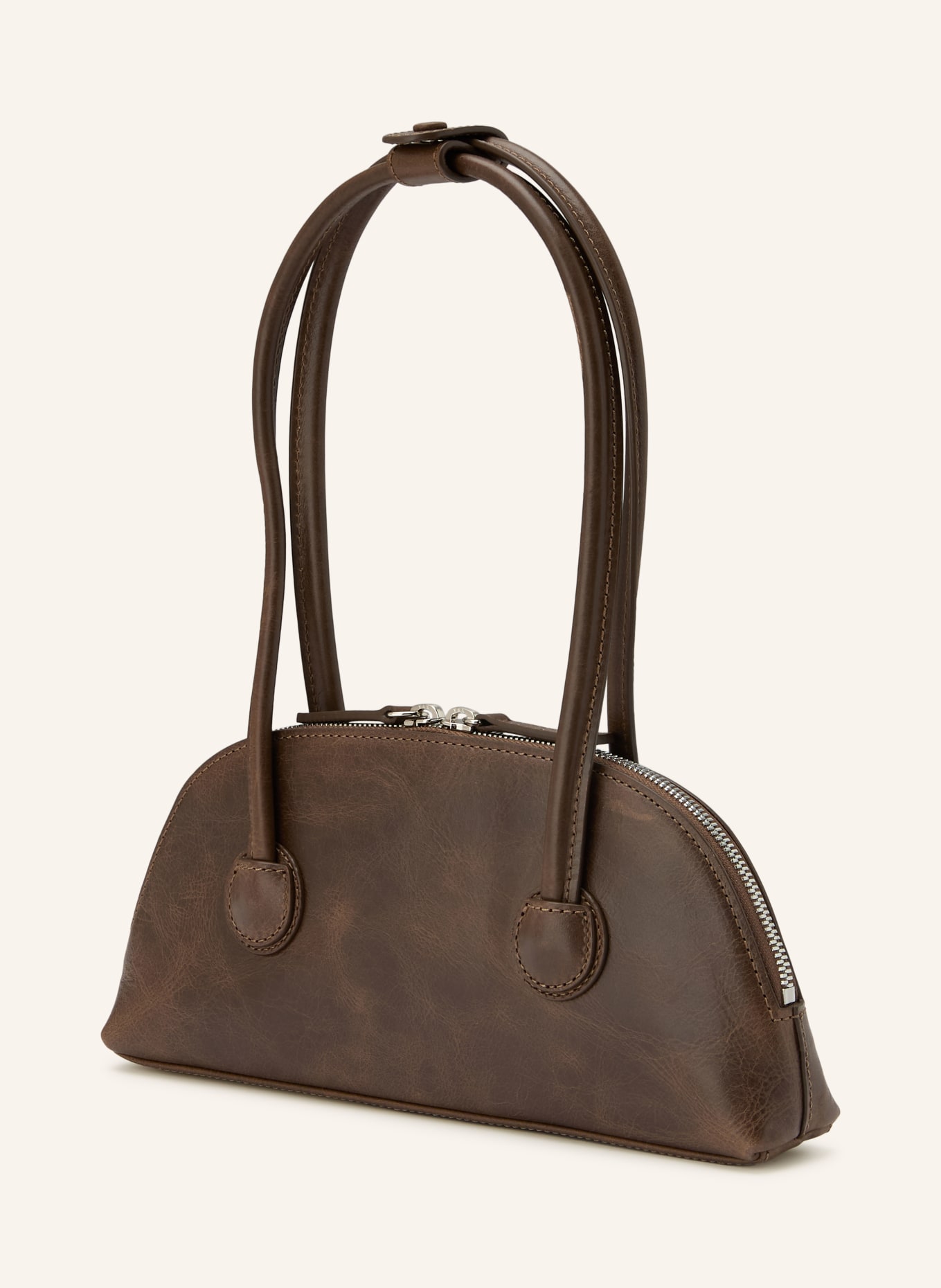 MARGE SHERWOOD BESSETTE shoulder bag: BROWN / SILVER