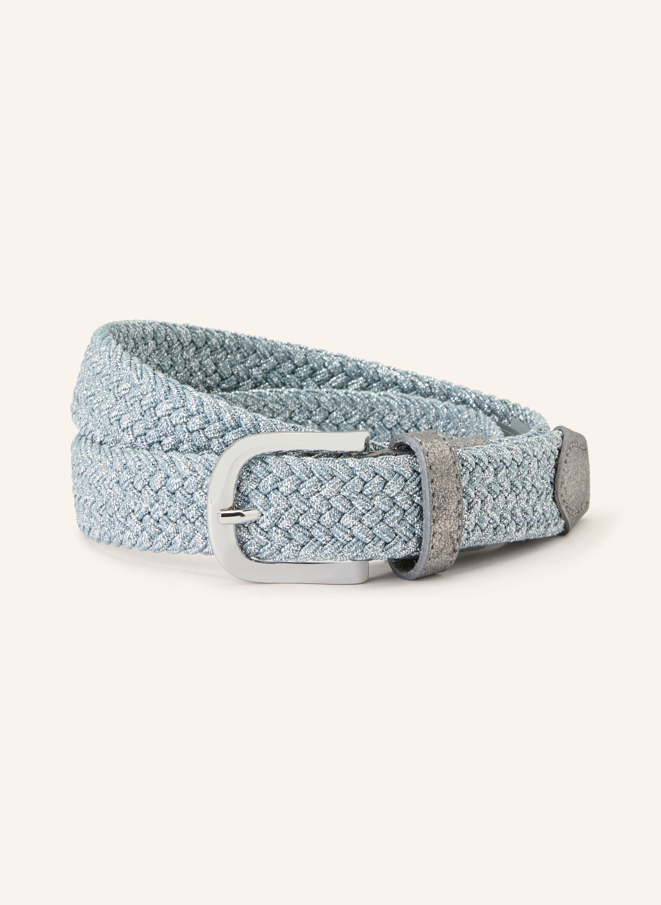 ALBERTO braided belt: SILVER