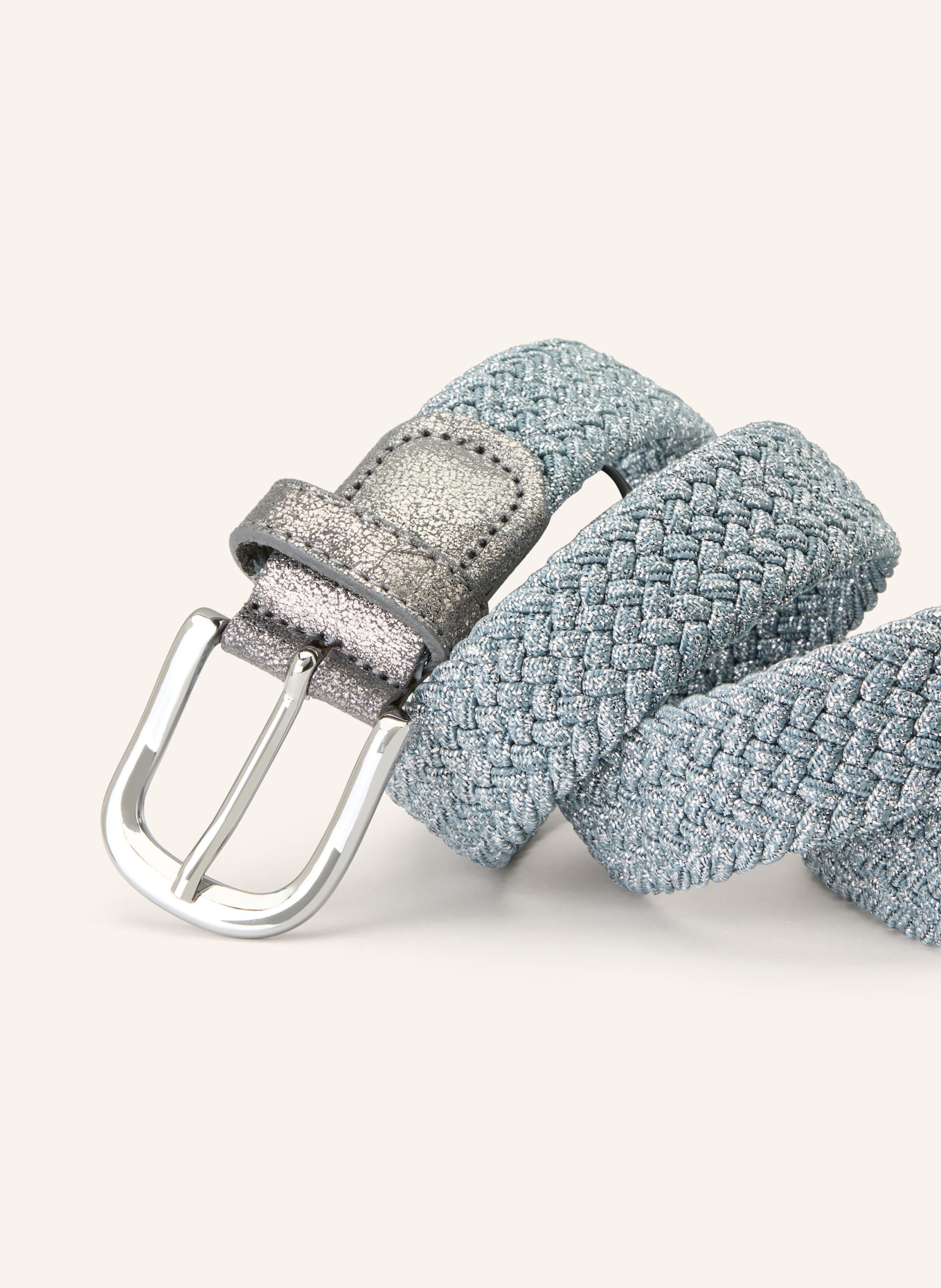 ALBERTO braided belt: SILVER