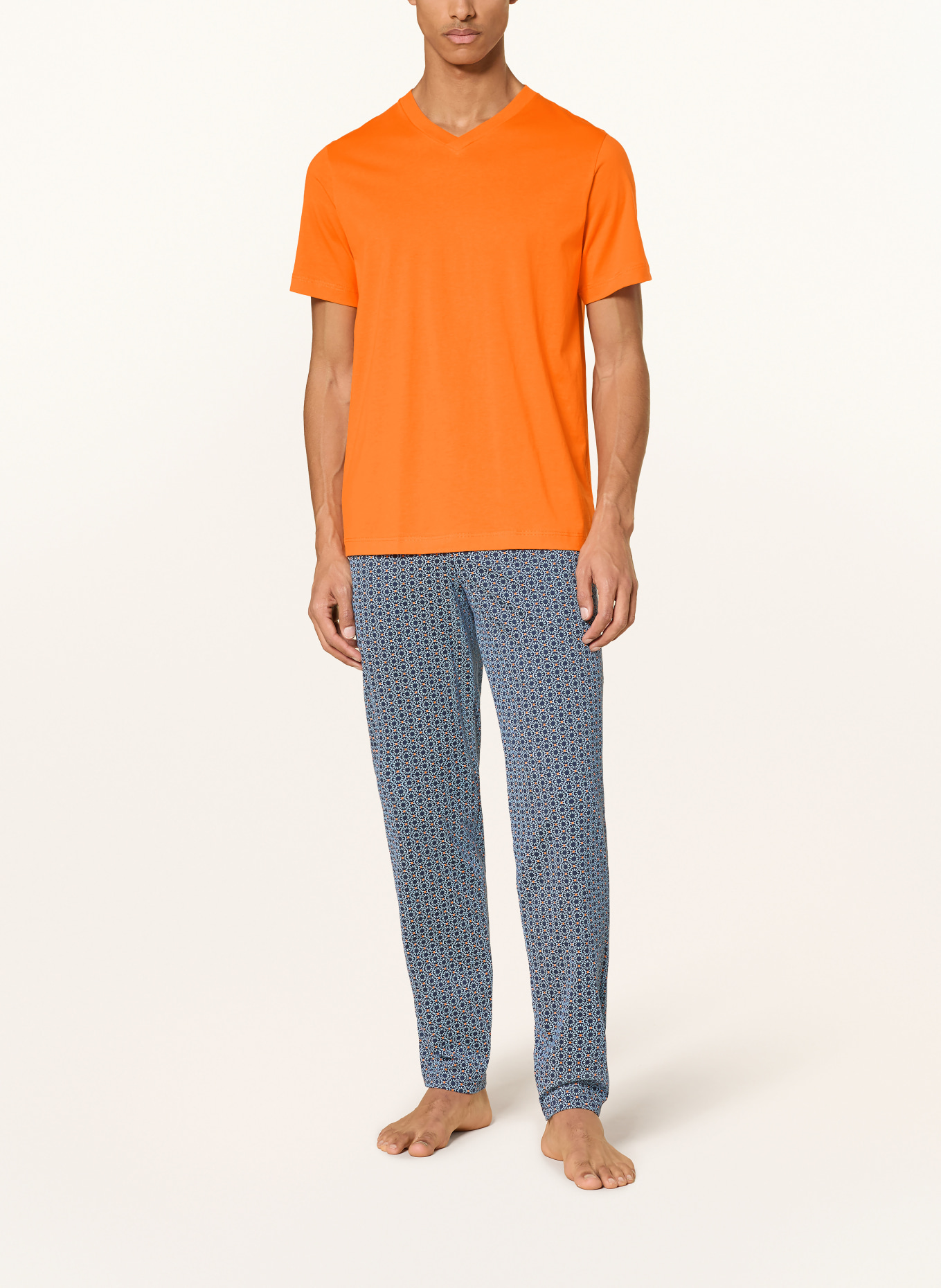 SCHIESSER MIX+RELAX sleep shirt: ORANGE