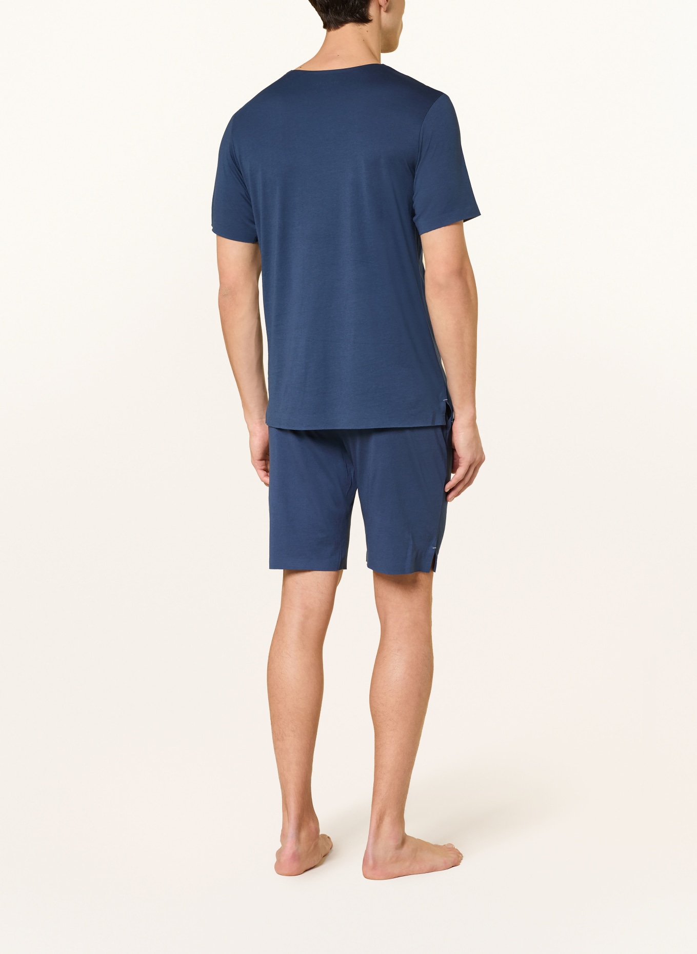 SCHIESSER Shorty-Schlafanzug MODERN BONDED: BLAU