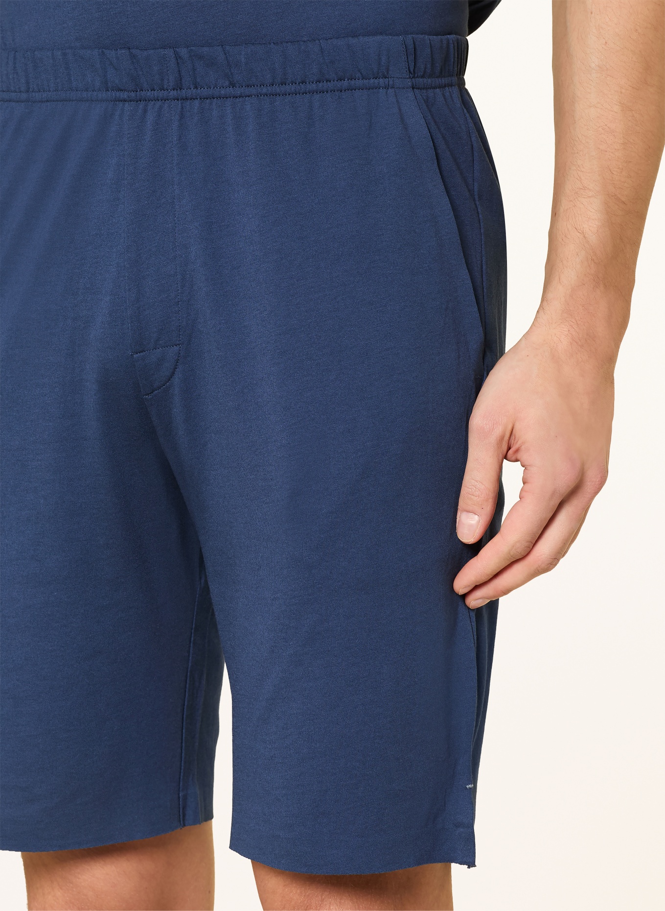 SCHIESSER Shorty-Schlafanzug MODERN BONDED: BLAU