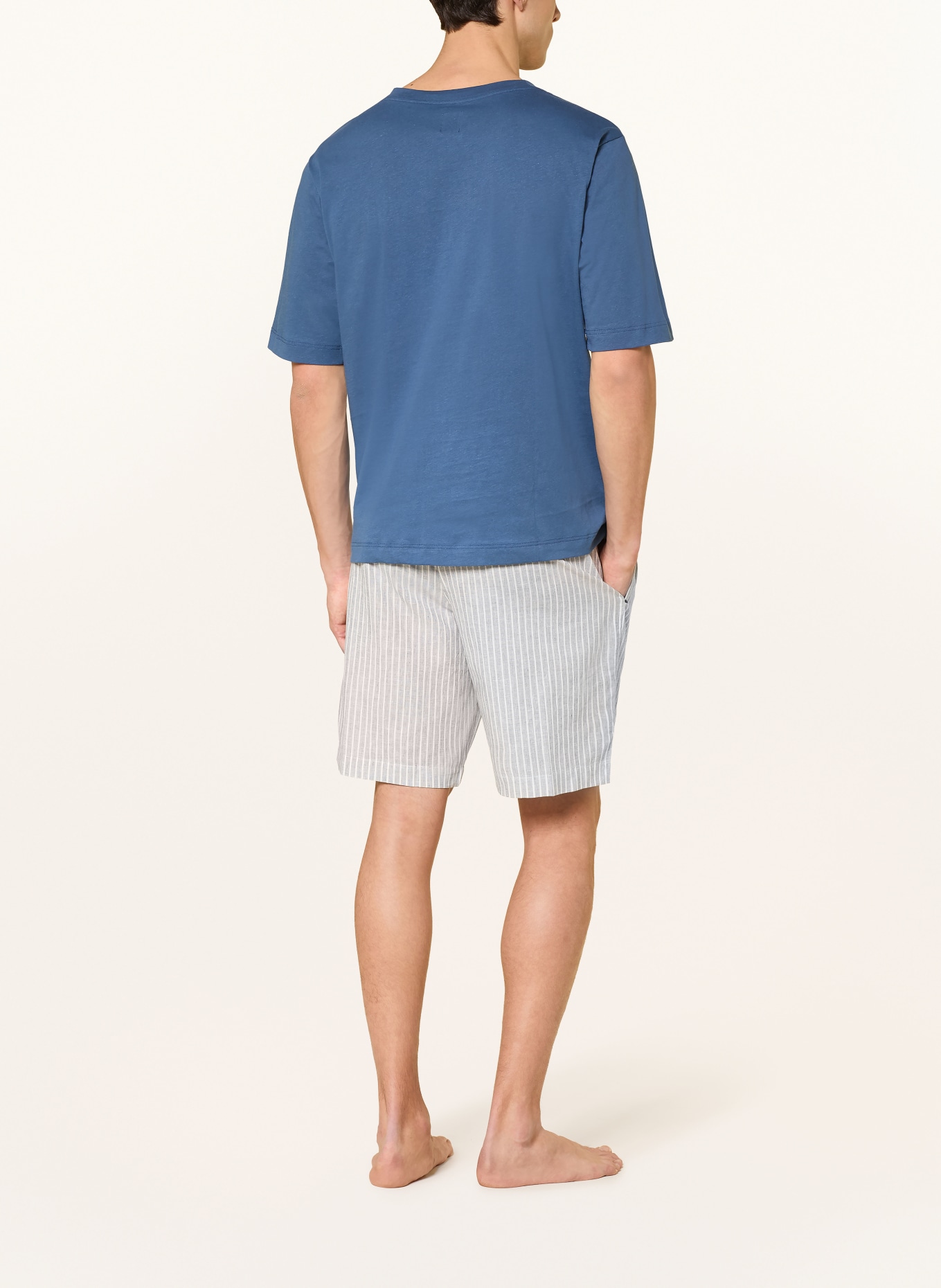 SCHIESSER Chemise de nuit MIX+RELAX: BLEU