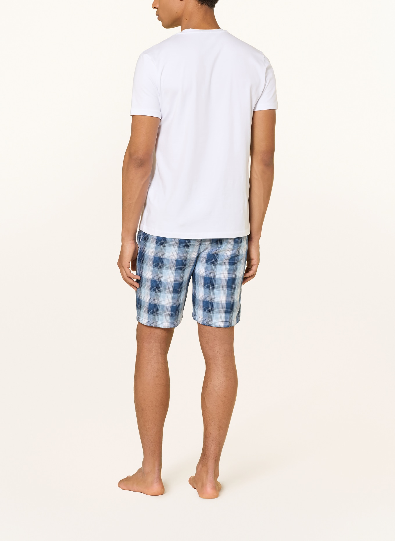 SCHIESSER Schlafshorts MIX+RELAX: BLAU / ORANGE / WEISS