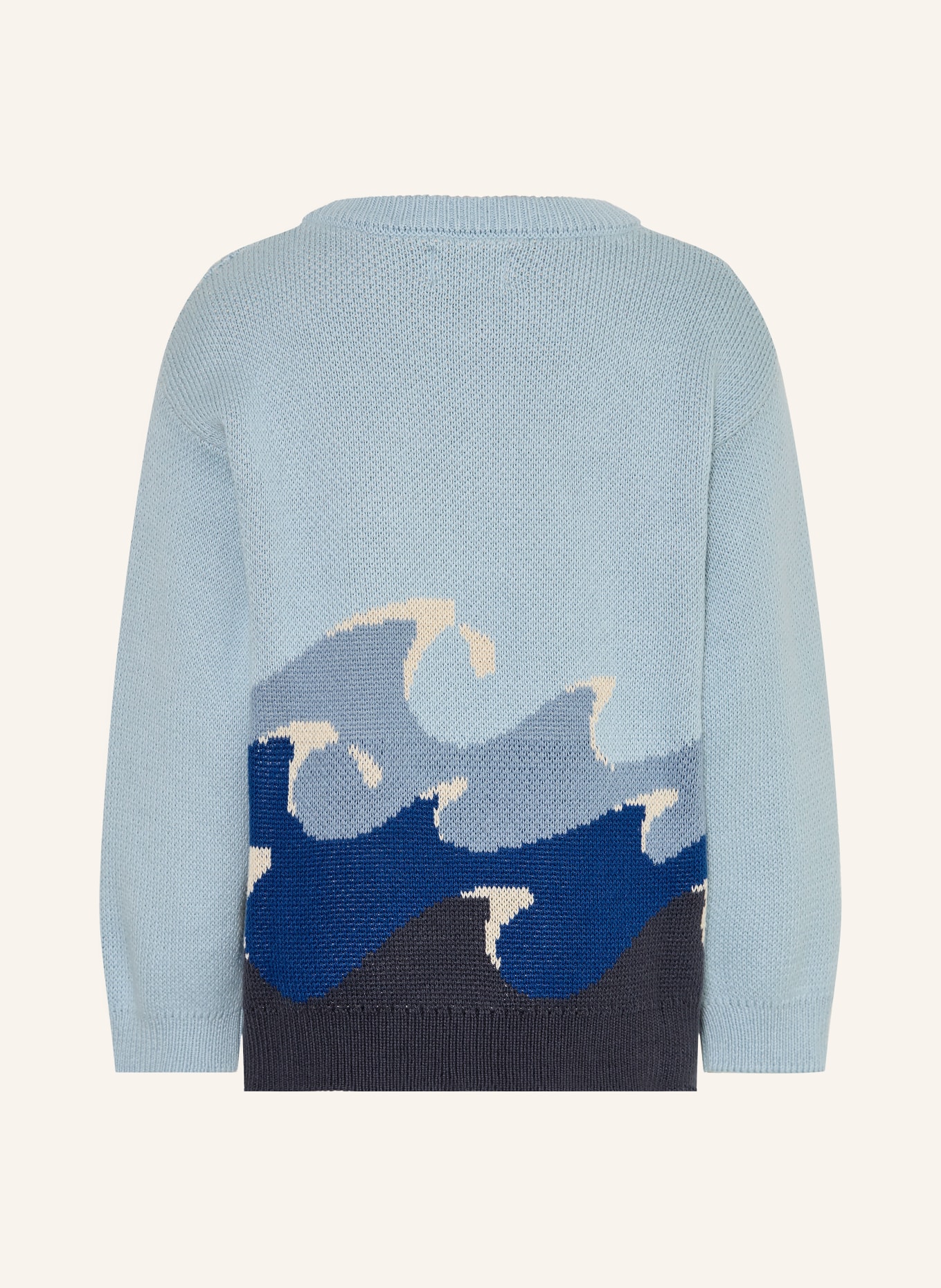 WHEAT Pullover: HELLBLAU / GRAU / DUNKELBLAU