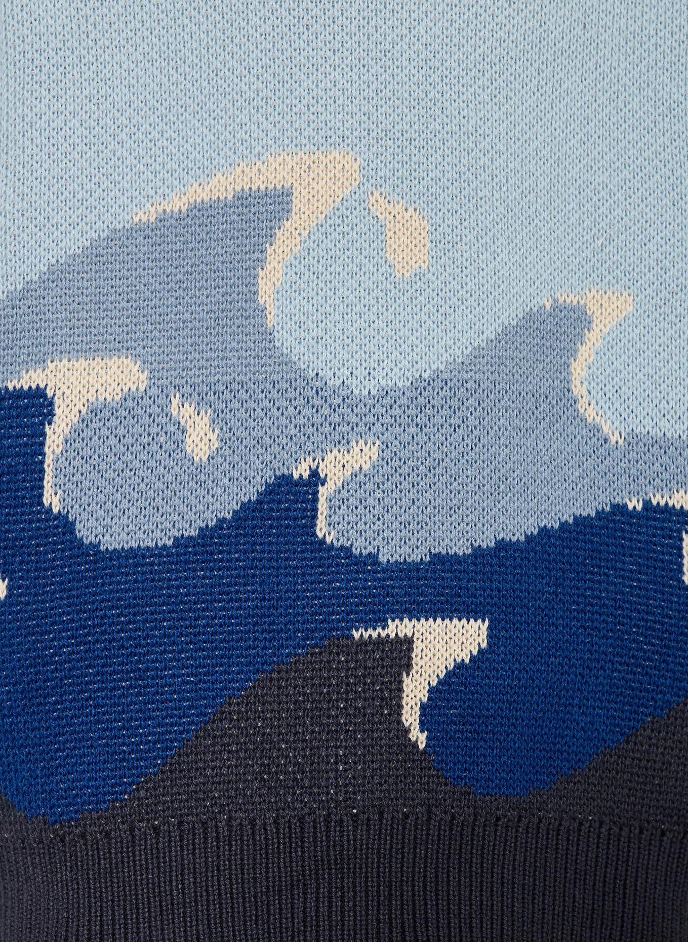 WHEAT Pullover: HELLBLAU / GRAU / DUNKELBLAU