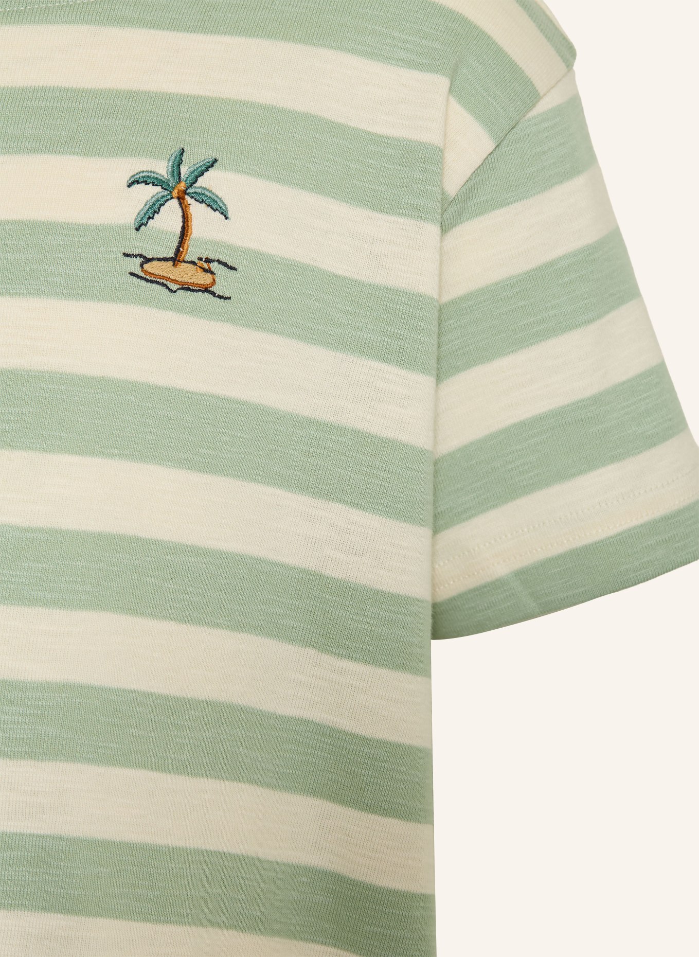 WHEAT T-Shirt: GRÜN / HELLGRAU