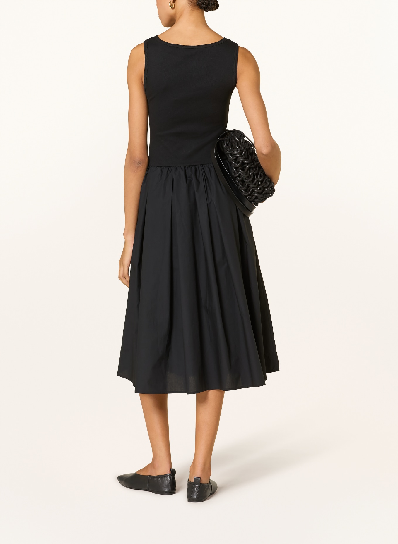 GANT Sukienka z mieszanki materiałów: CZARNY