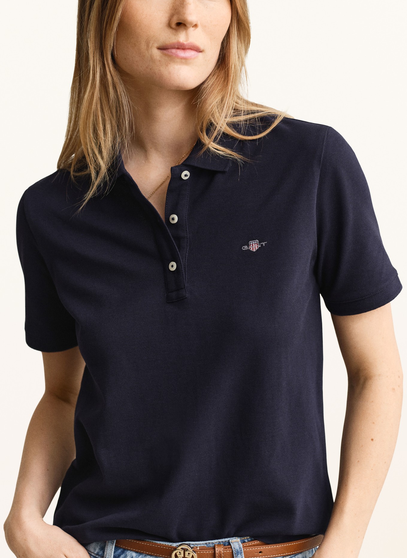 GANT Polo piqué: BLEU FONCÉ