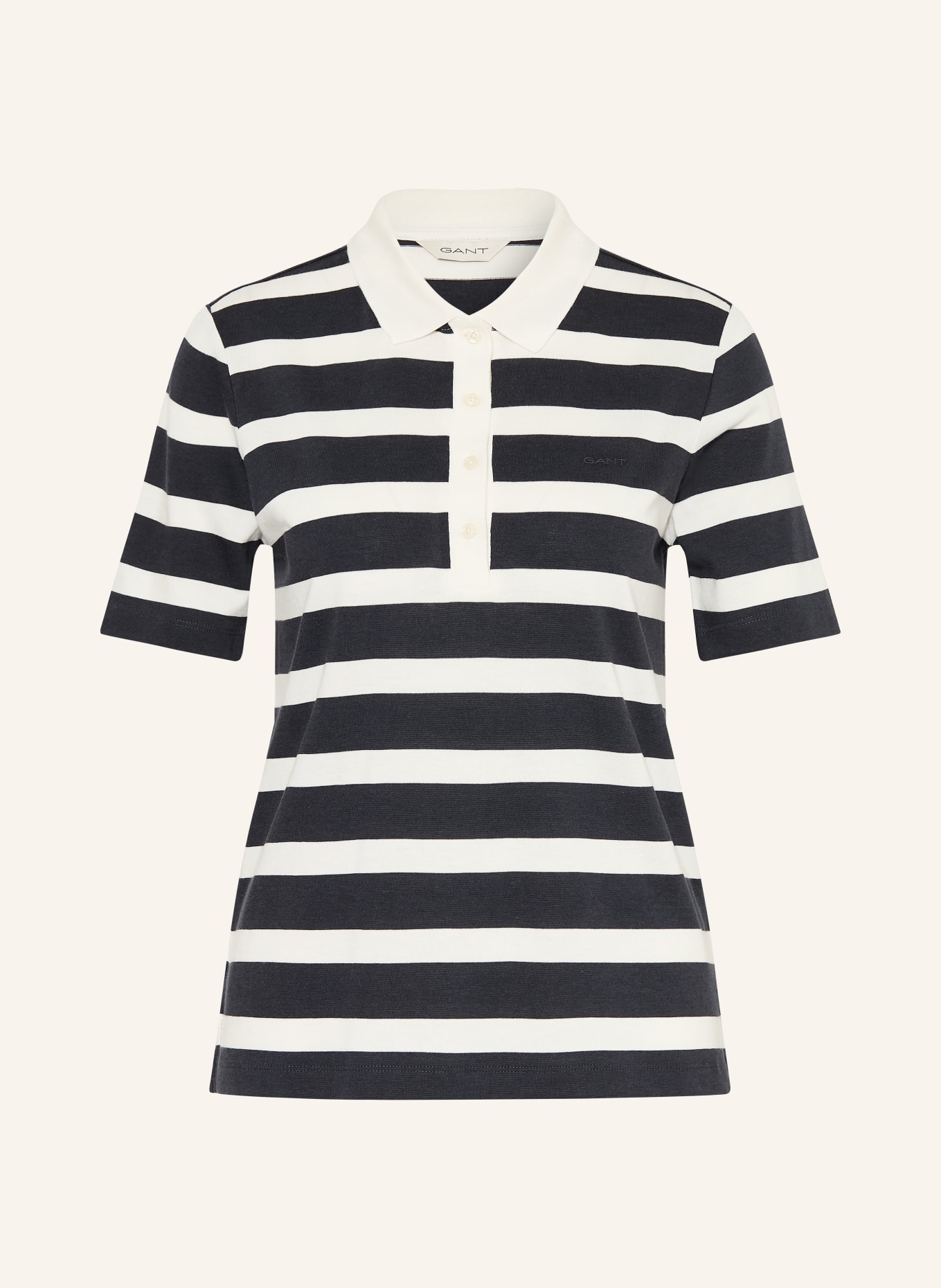 GANT Jersey-Poloshirt: DUNKELBLAU / WEISS