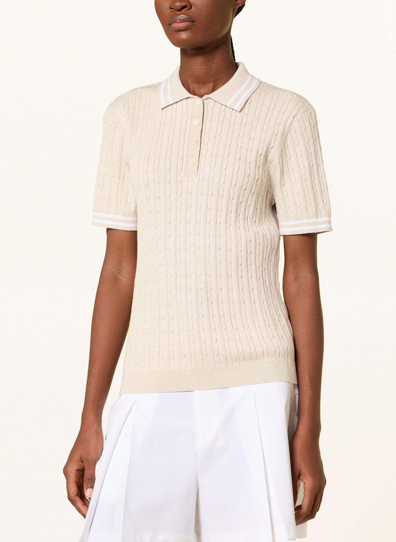 RÖHNISCH Strick-Poloshirt CLASSIC: BEIGE