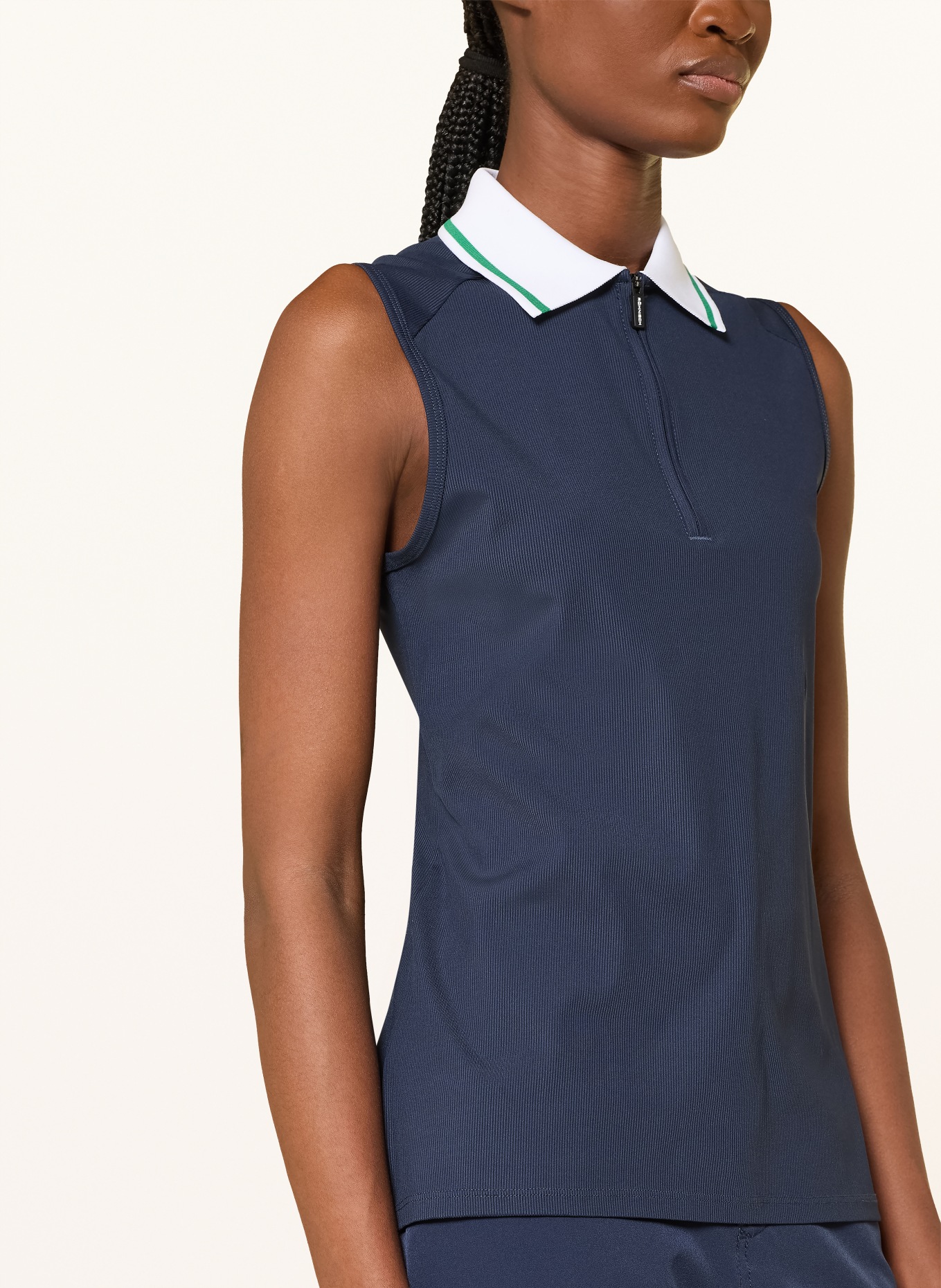 RÖHNISCH Polo en jersey: BLEU FONCÉ / VERT / BLANC