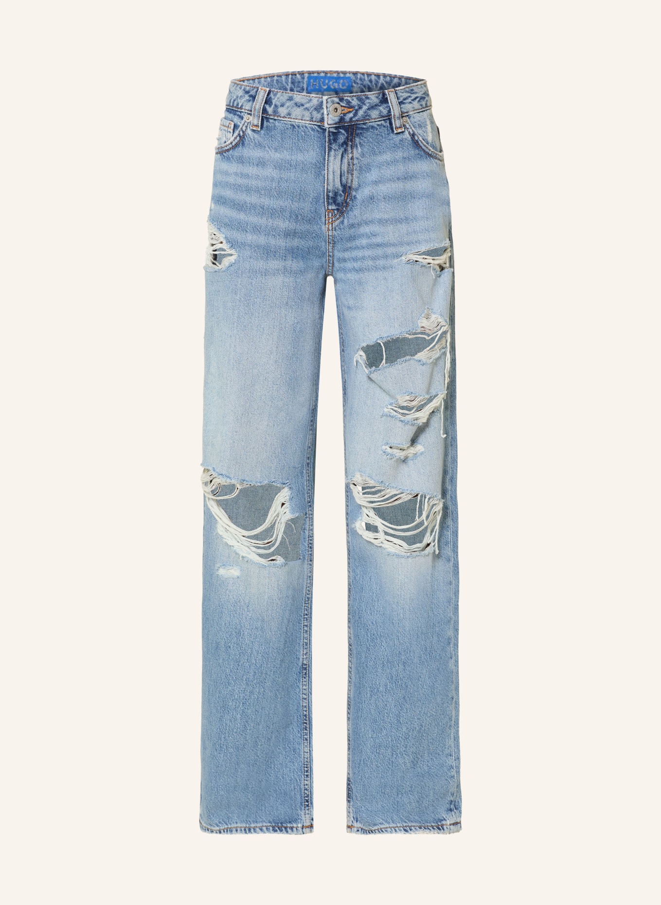 HUGO Wide Leg Jeans GAMALA: 438 BRIGHT BLUE