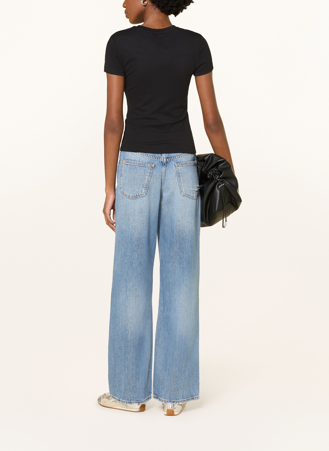 HUGO Wide Leg Jeans GAMALA: 438 BRIGHT BLUE