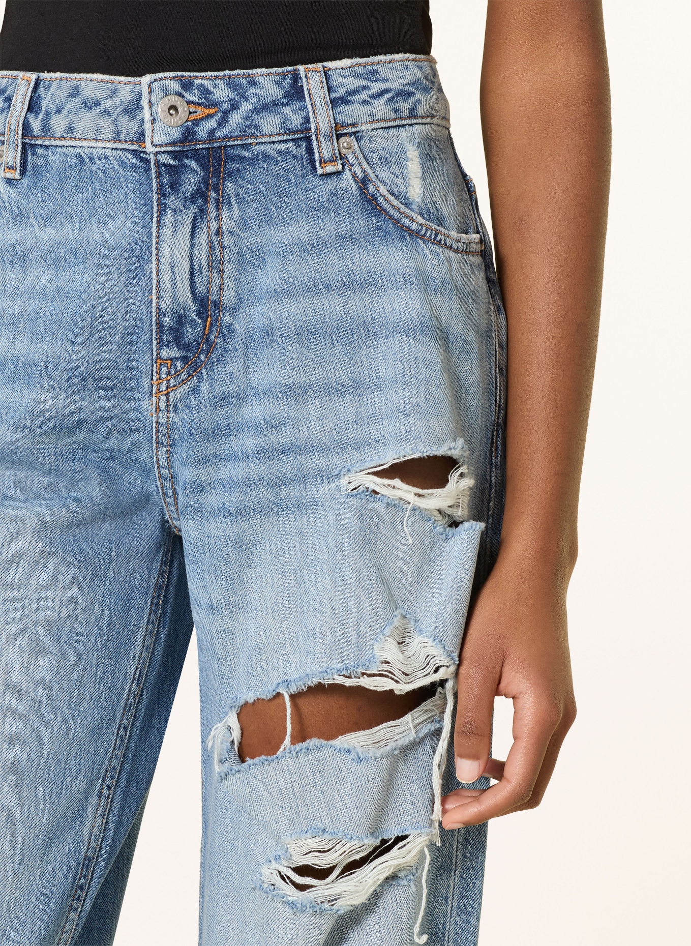 HUGO Wide Leg Jeans GAMALA: 438 BRIGHT BLUE