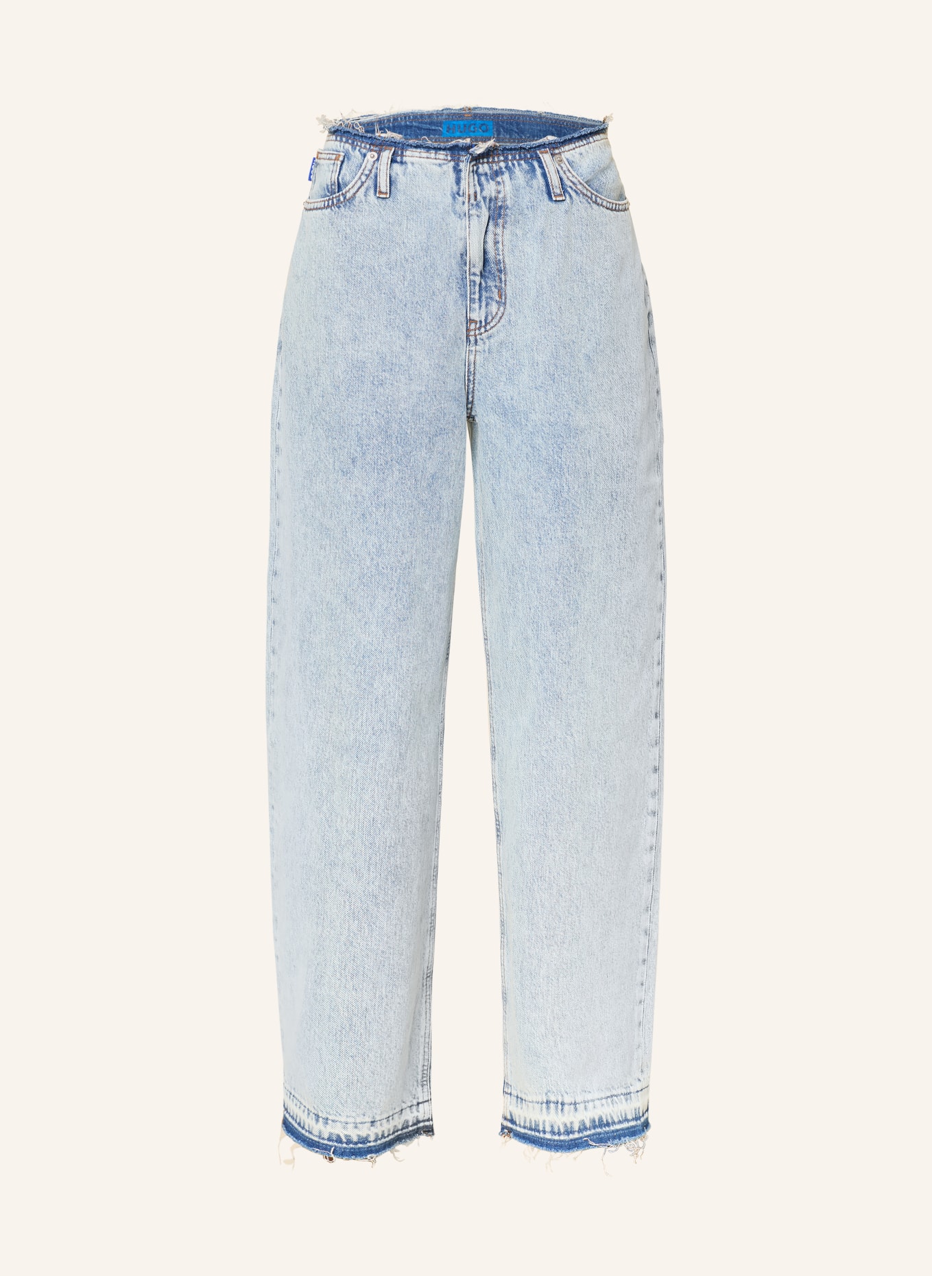 HUGO Dżinsy z szerokimi nogawkami LENI: 450 LIGHT/PASTEL BLUE