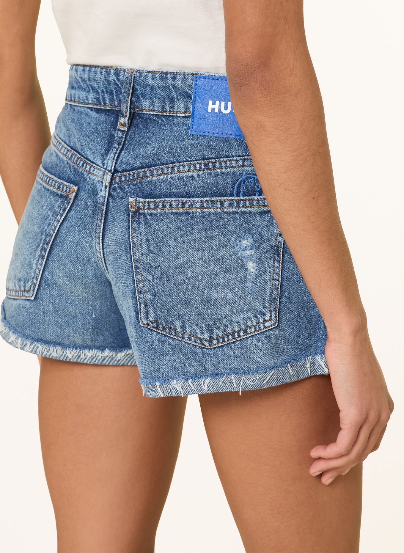 HUGO Szorty jeansowe GALIMON: 428 MEDIUM BLUE