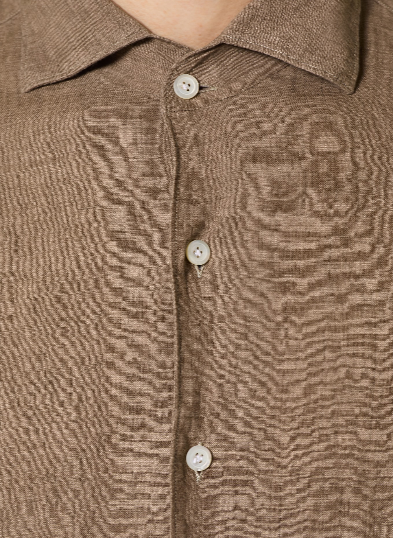 FINAMORE 1925 Koszula lniana TOKYO NICO Regular Fit: BRĄZOWY