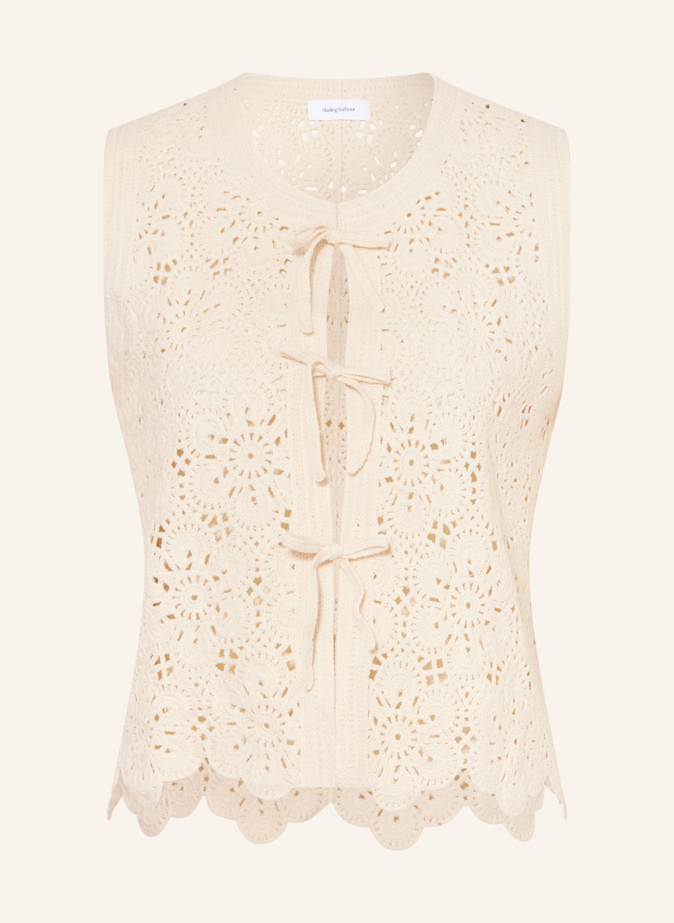 darling harbour crochet vest: BEIGE