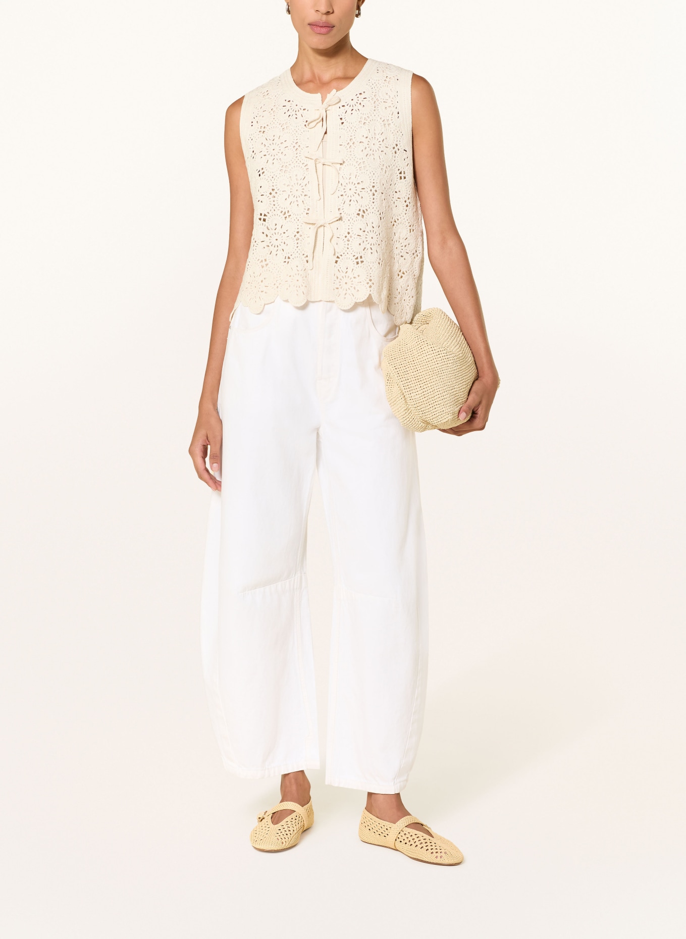 darling harbour crochet vest: BEIGE