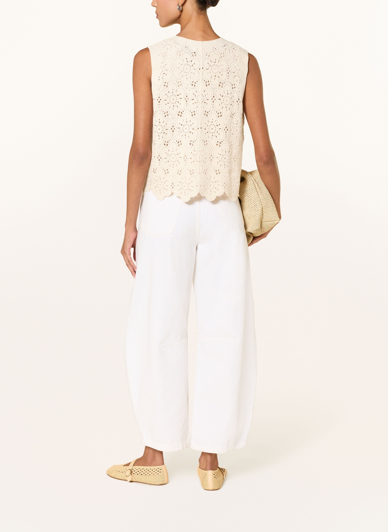 darling harbour crochet vest: BEIGE