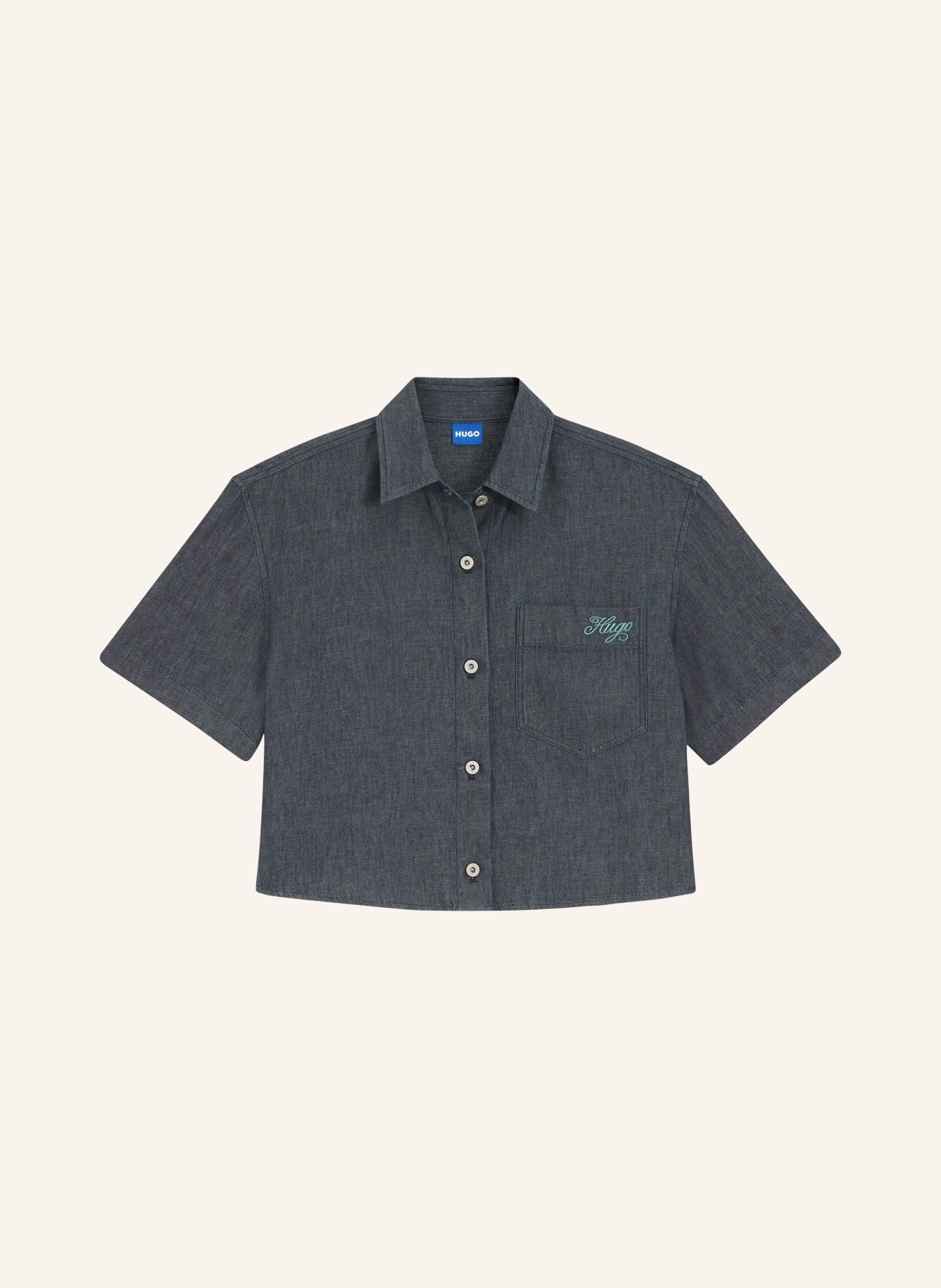 HUGO Jeansblouse ERYNN: DONKERBLAUW