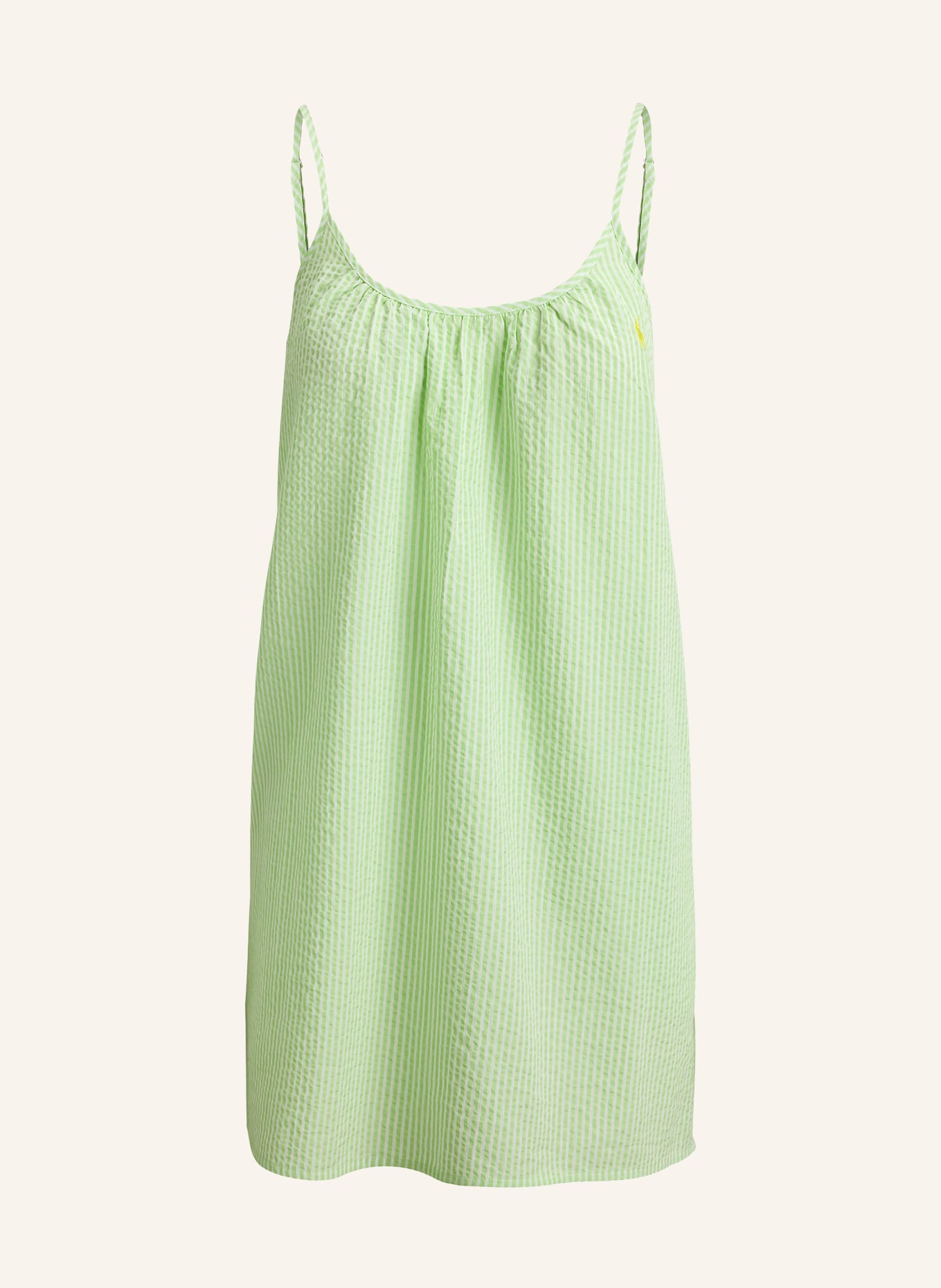 POLO RALPH LAUREN chemise de nuit: VERT CLAIR / JAUNE / BLANC