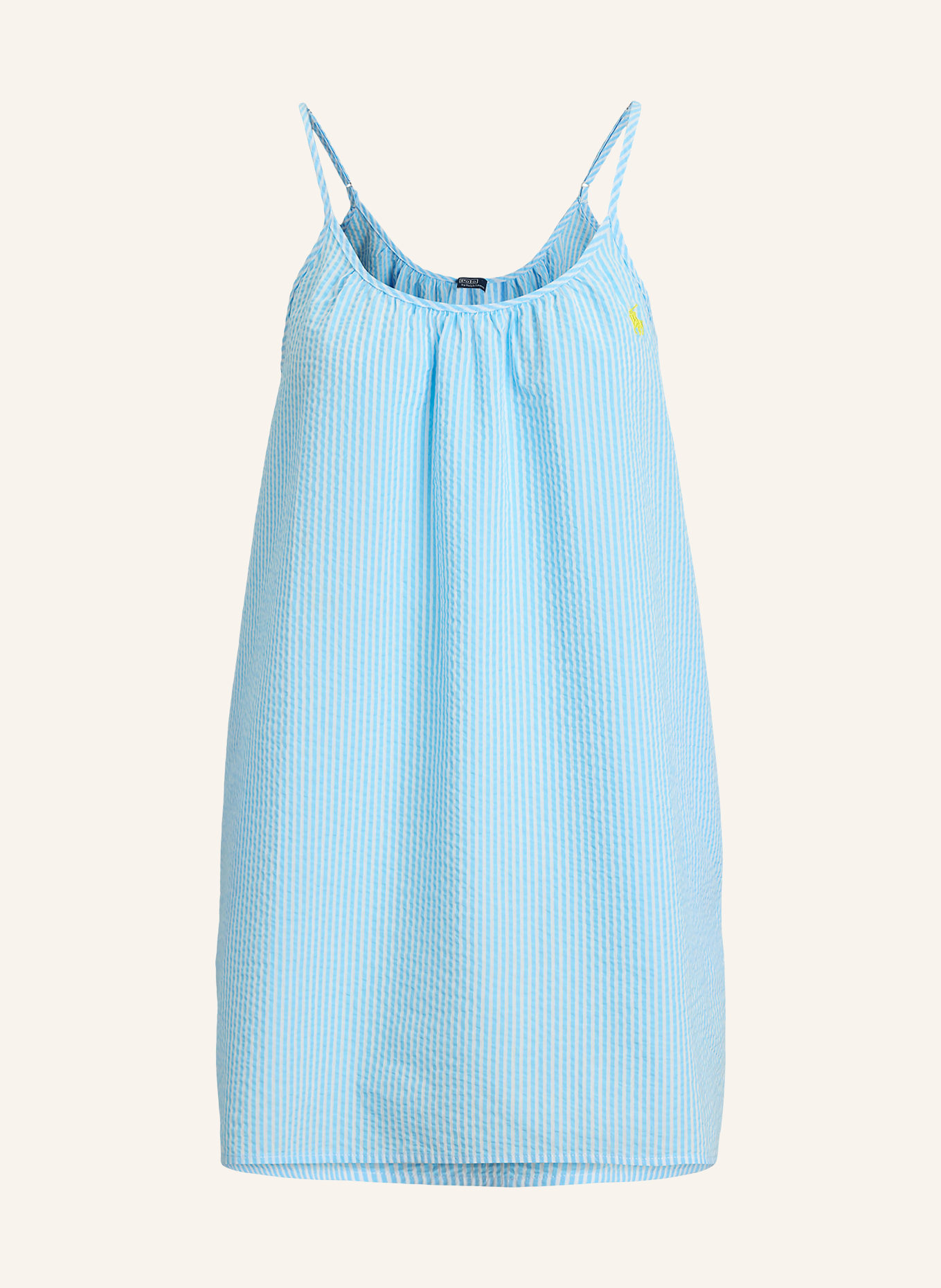 POLO RALPH LAUREN chemise de nuit: BLEU CLAIR / JAUNE / BLANC
