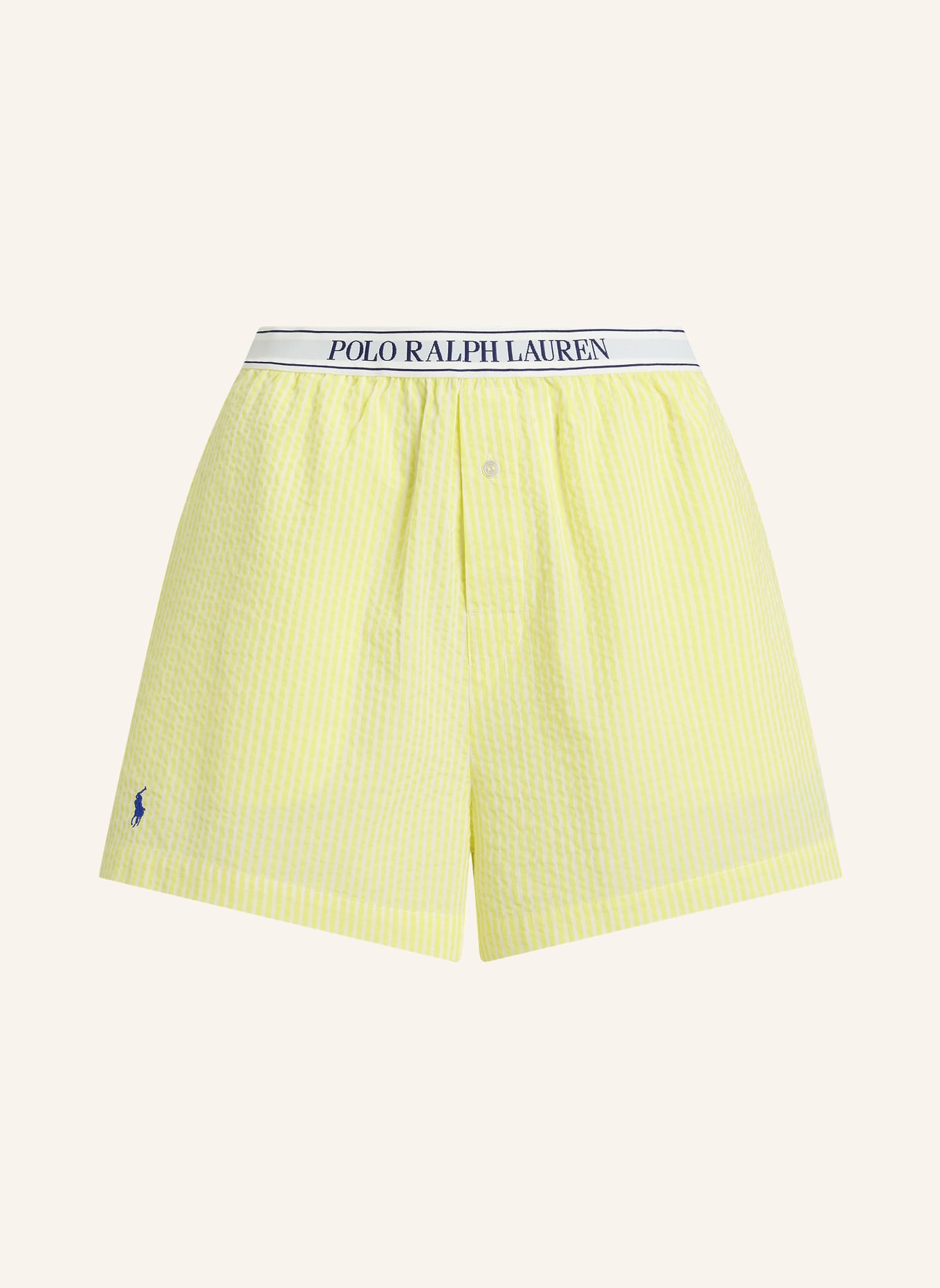 POLO RALPH LAUREN short de nuit: JAUNE / BLEU FONCÉ / BLANC