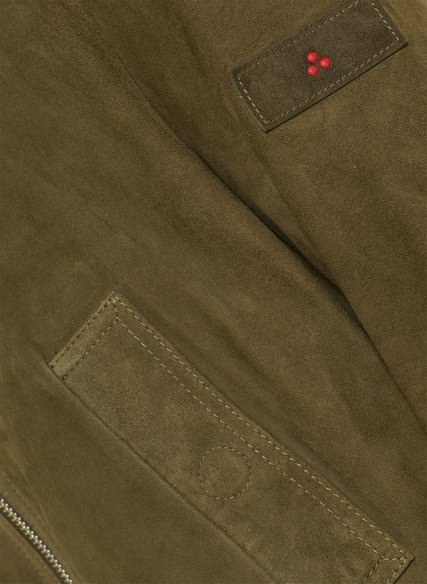 PEUTEREY Leren jas CHOISYA: OLIJF