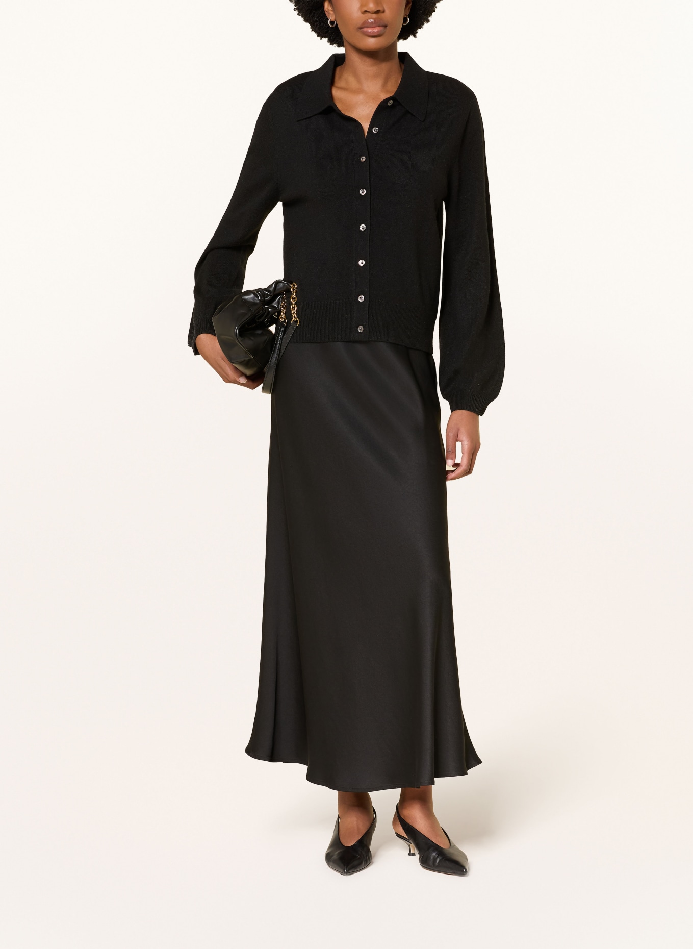 (THE MERCER) N.Y. Cardigan en cachemire: NOIR