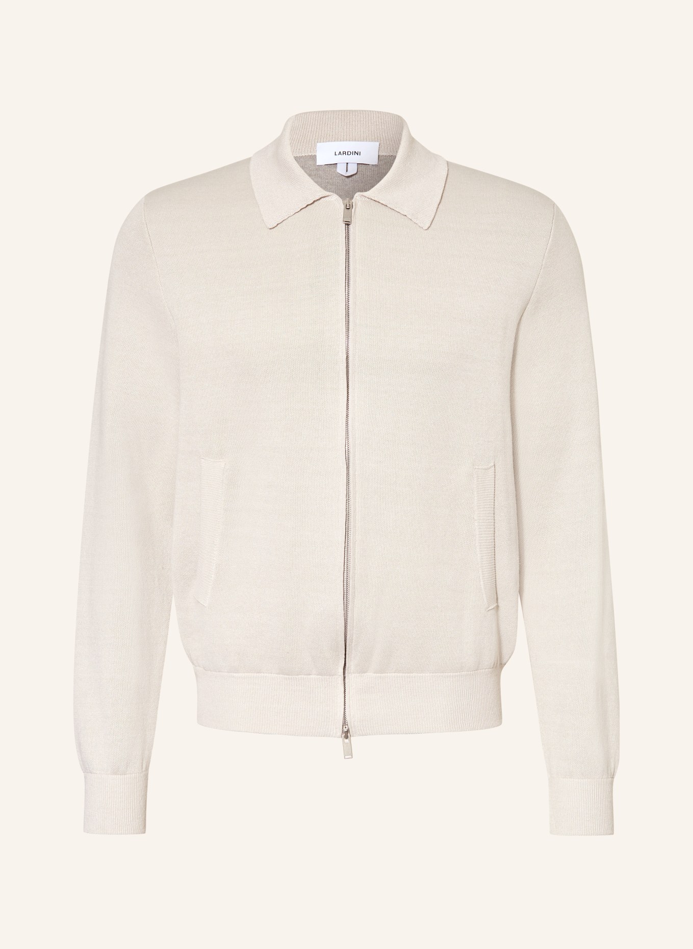 LARDINI Linnen vest: ECRU