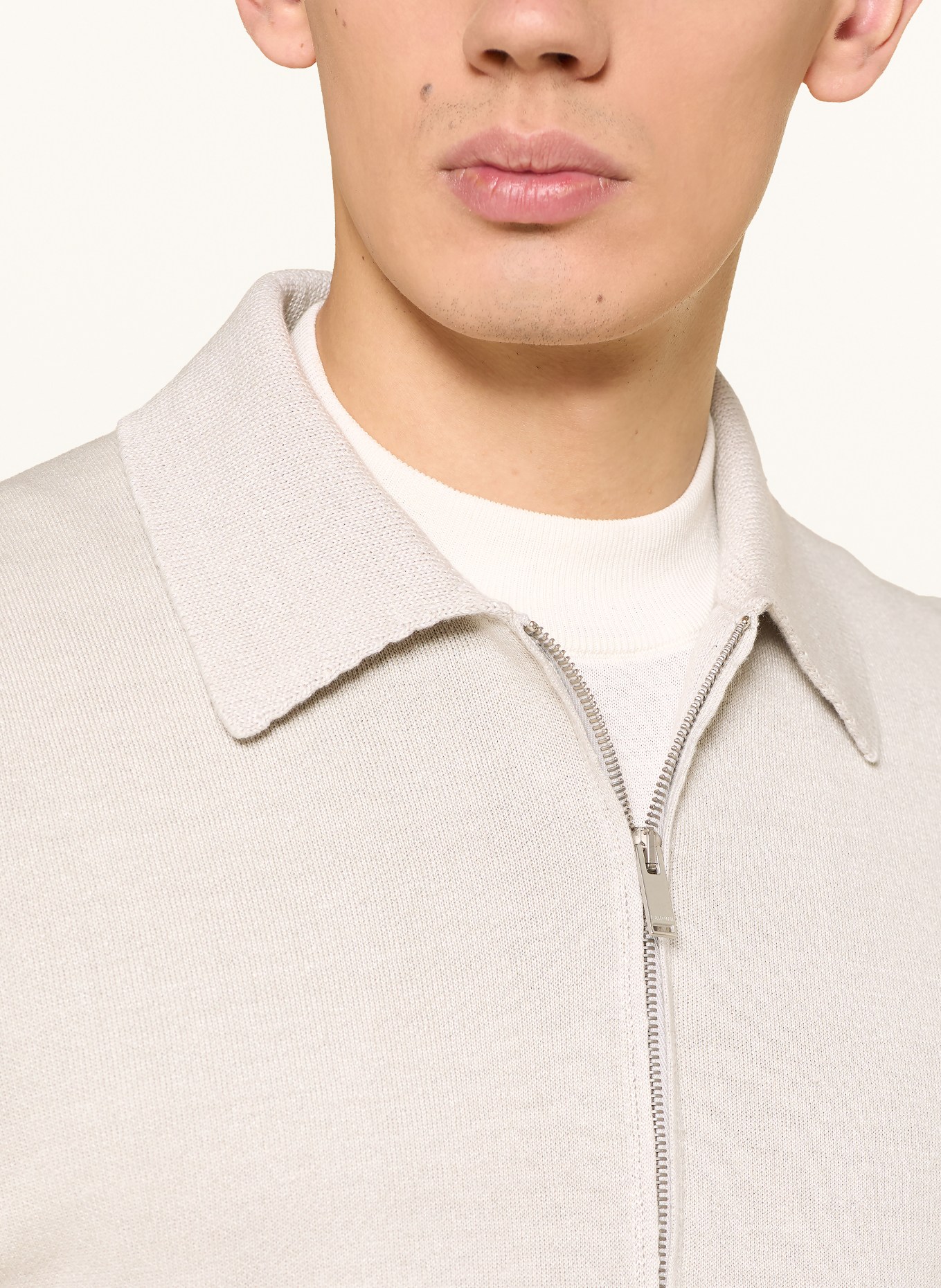 LARDINI Linnen vest: ECRU