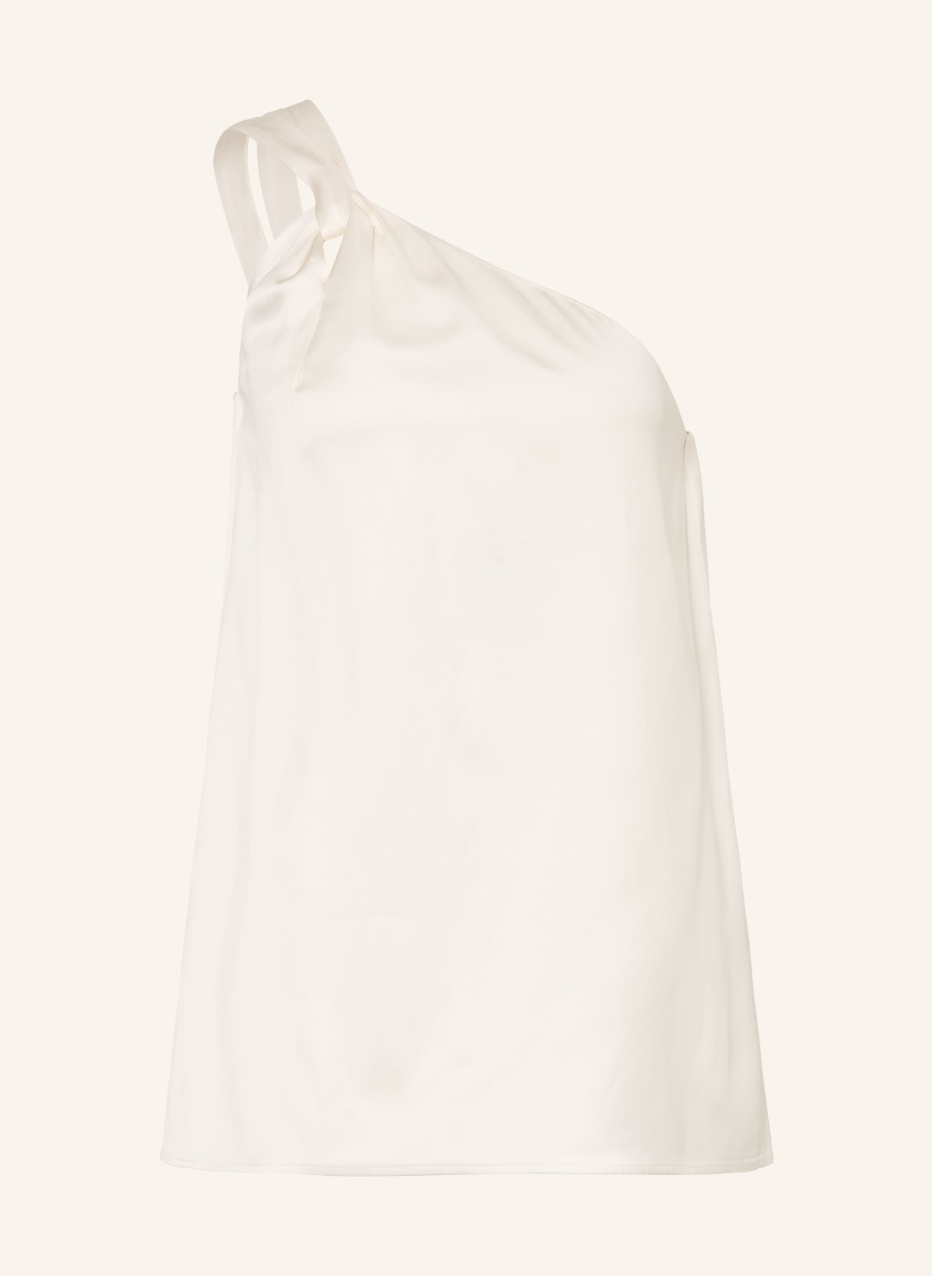 BOSS Top asymétrique BANTEA en satin: CRÈME